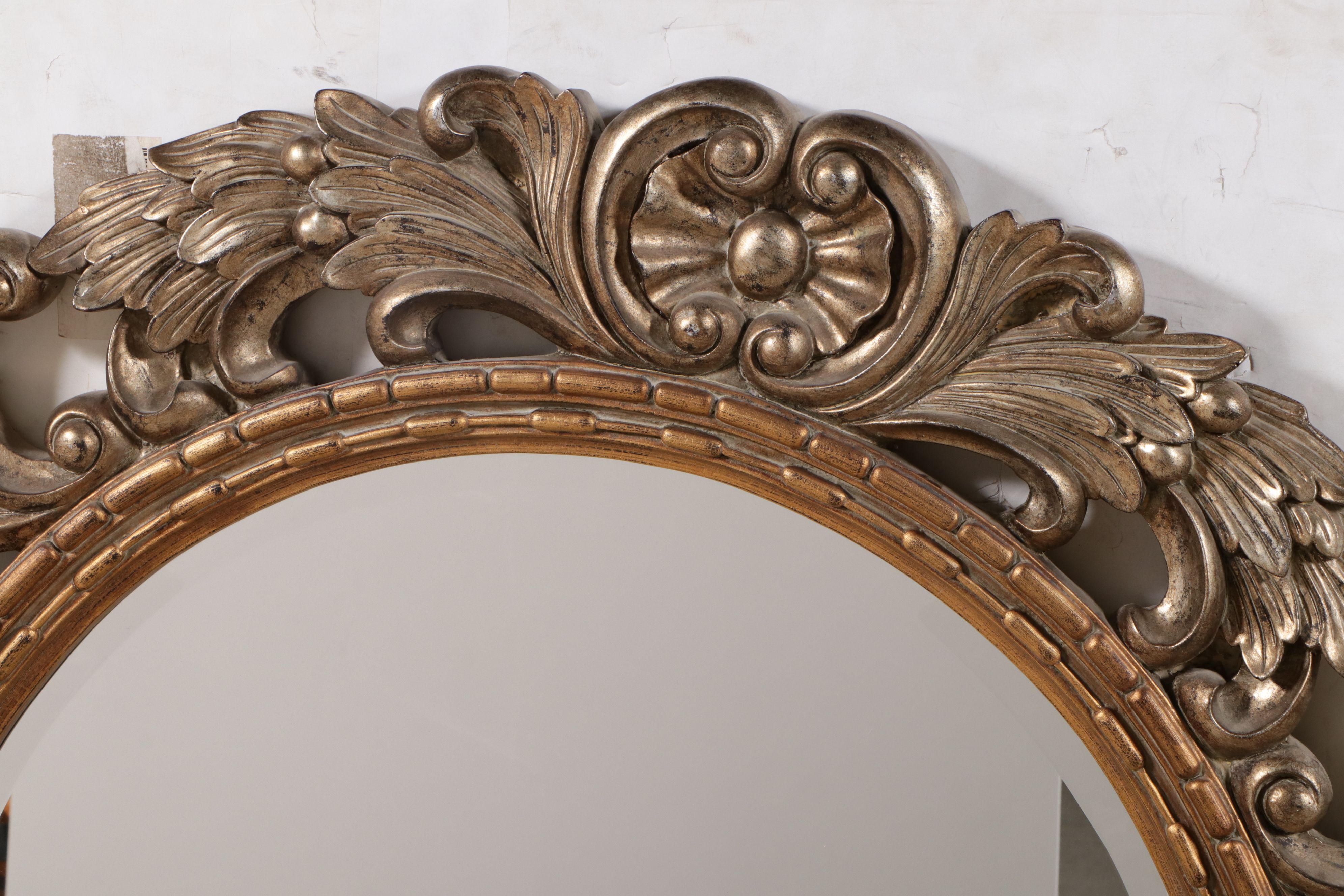 Majestic Mirror & Frame Baroque Style Silver and Gold-Painted Wall Mirror