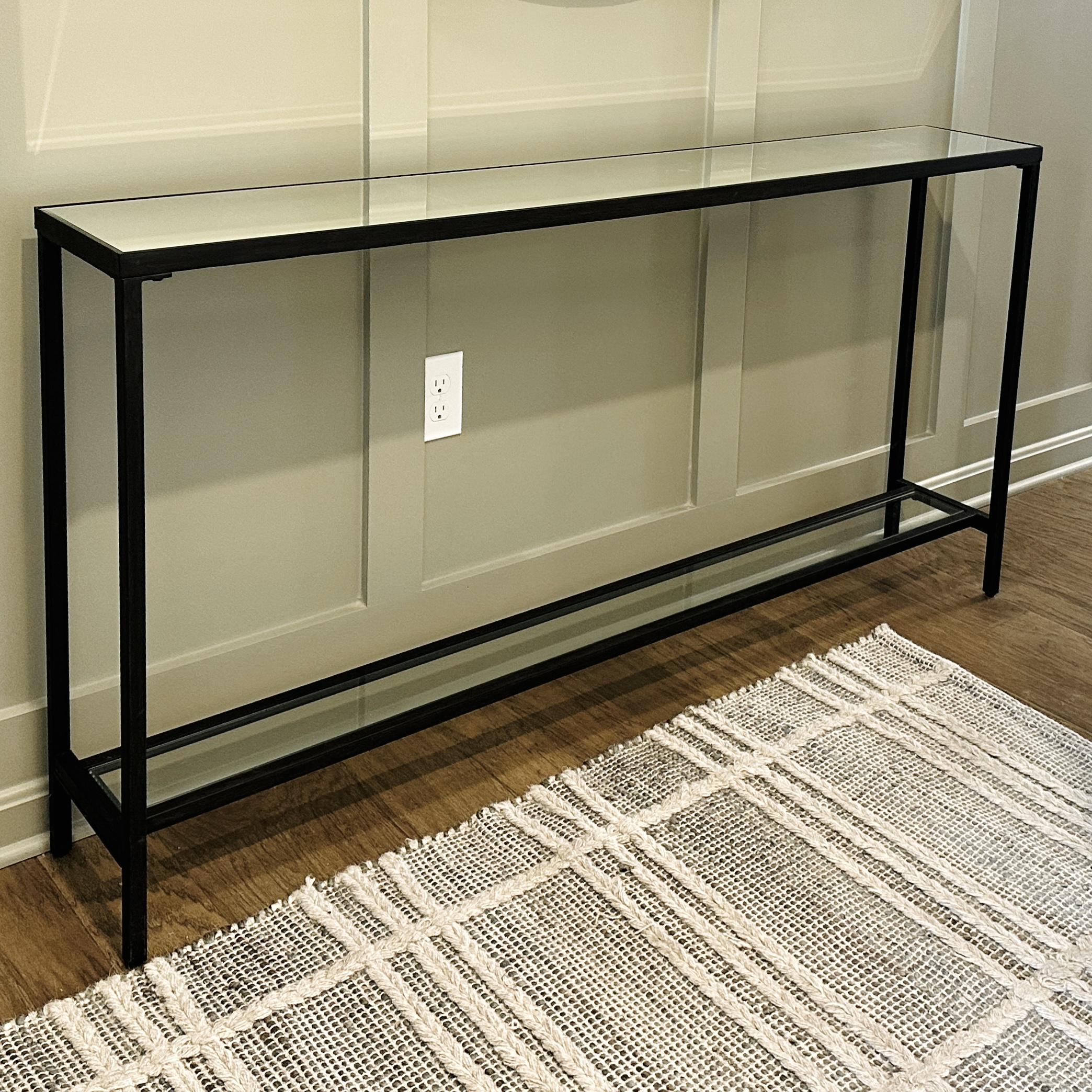 Uttermost "Hayley" Contemporary Metal and Mirrored Glass Console Table