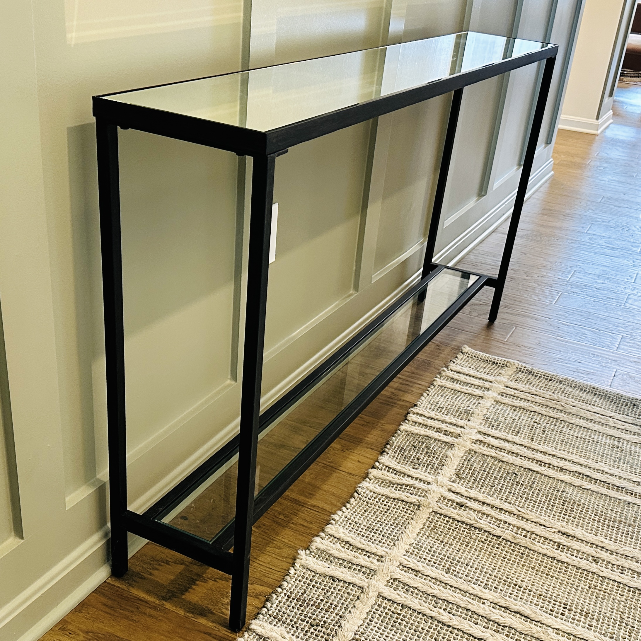 Uttermost "Hayley" Contemporary Metal and Mirrored Glass Console Table