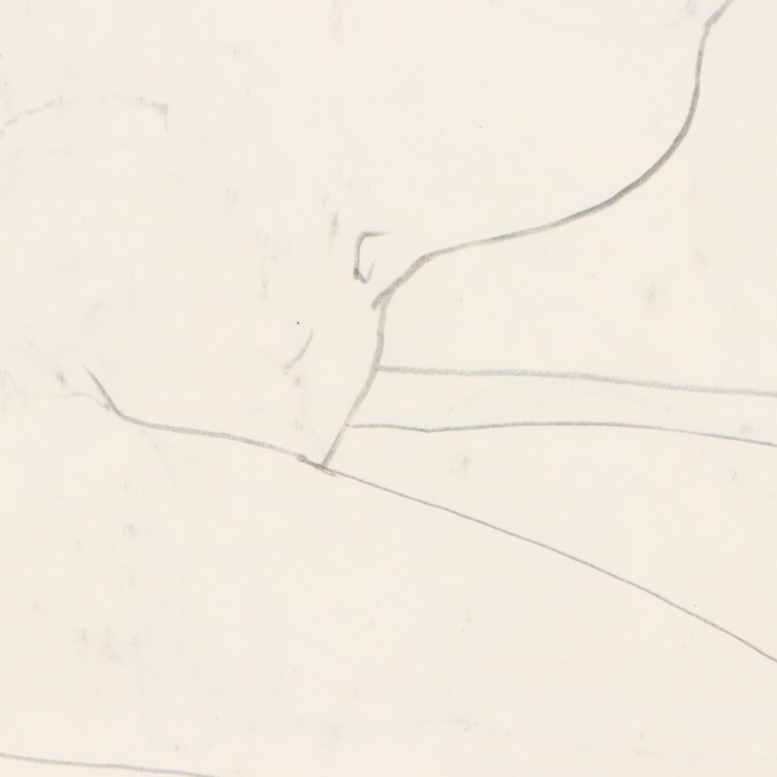 Paul Wagener Double-Sided Mixed Media Drawings of Nude Figure Studies