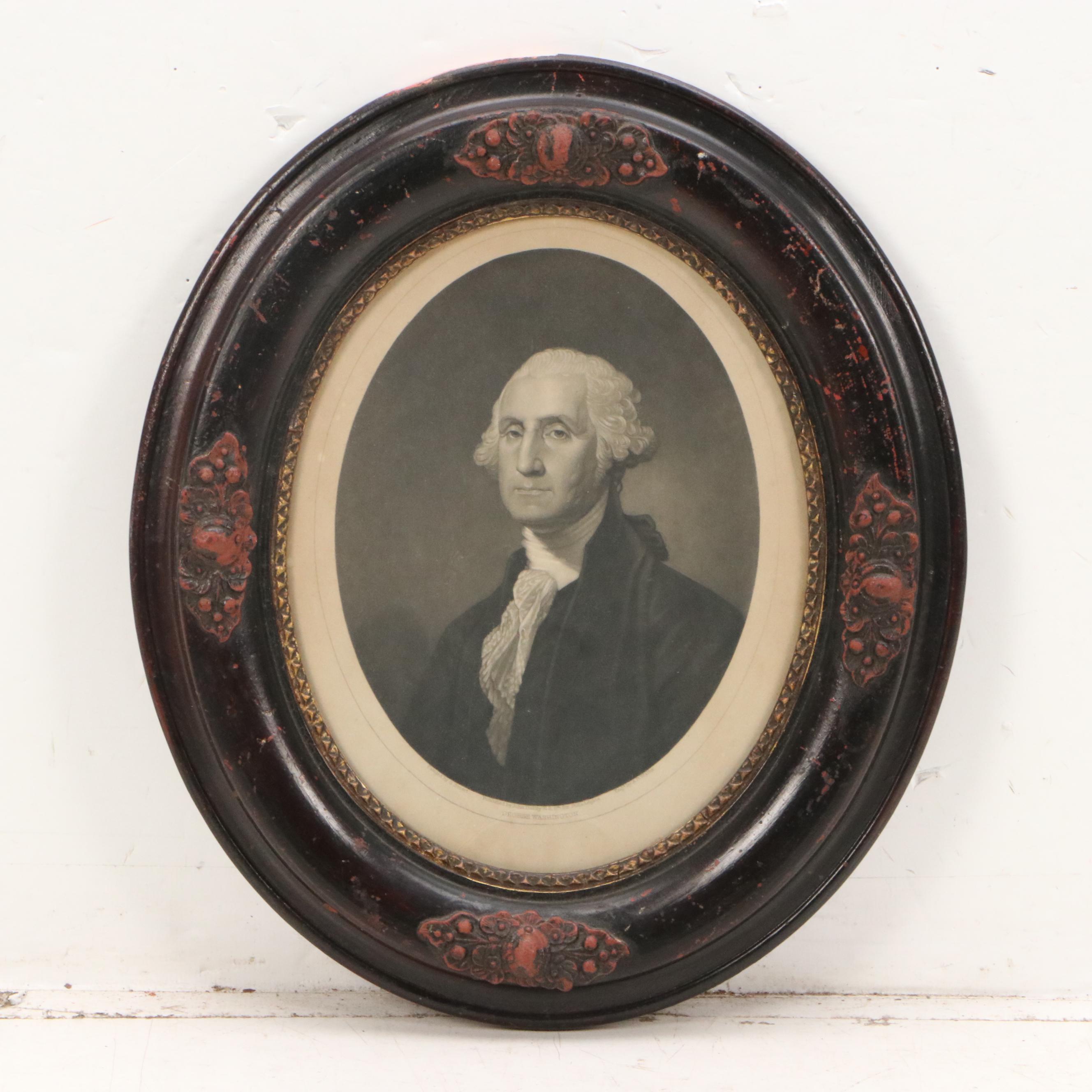 George and Martha Washington Engravings After Gilbert Stuart, 19th Century