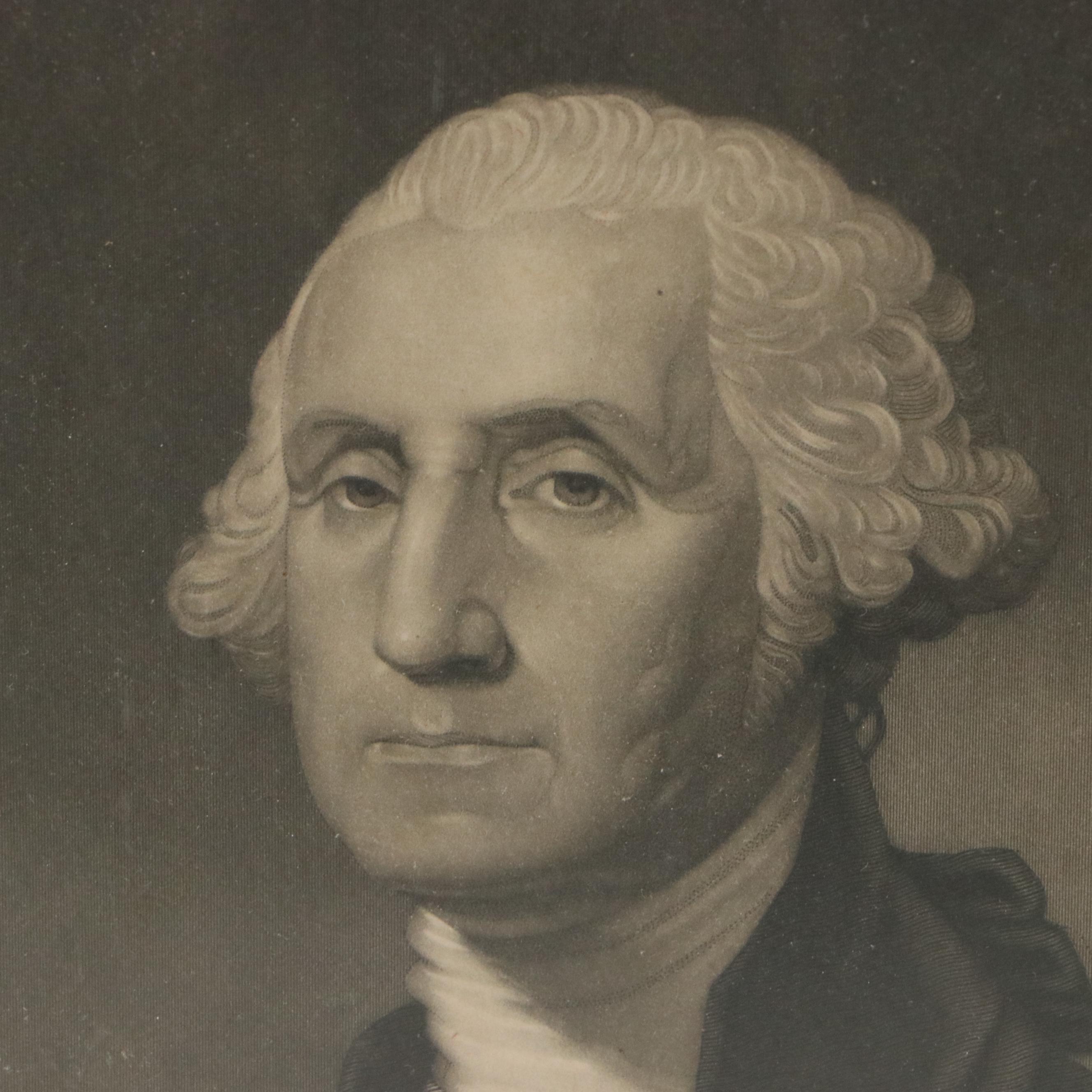 George and Martha Washington Engravings After Gilbert Stuart, 19th Century