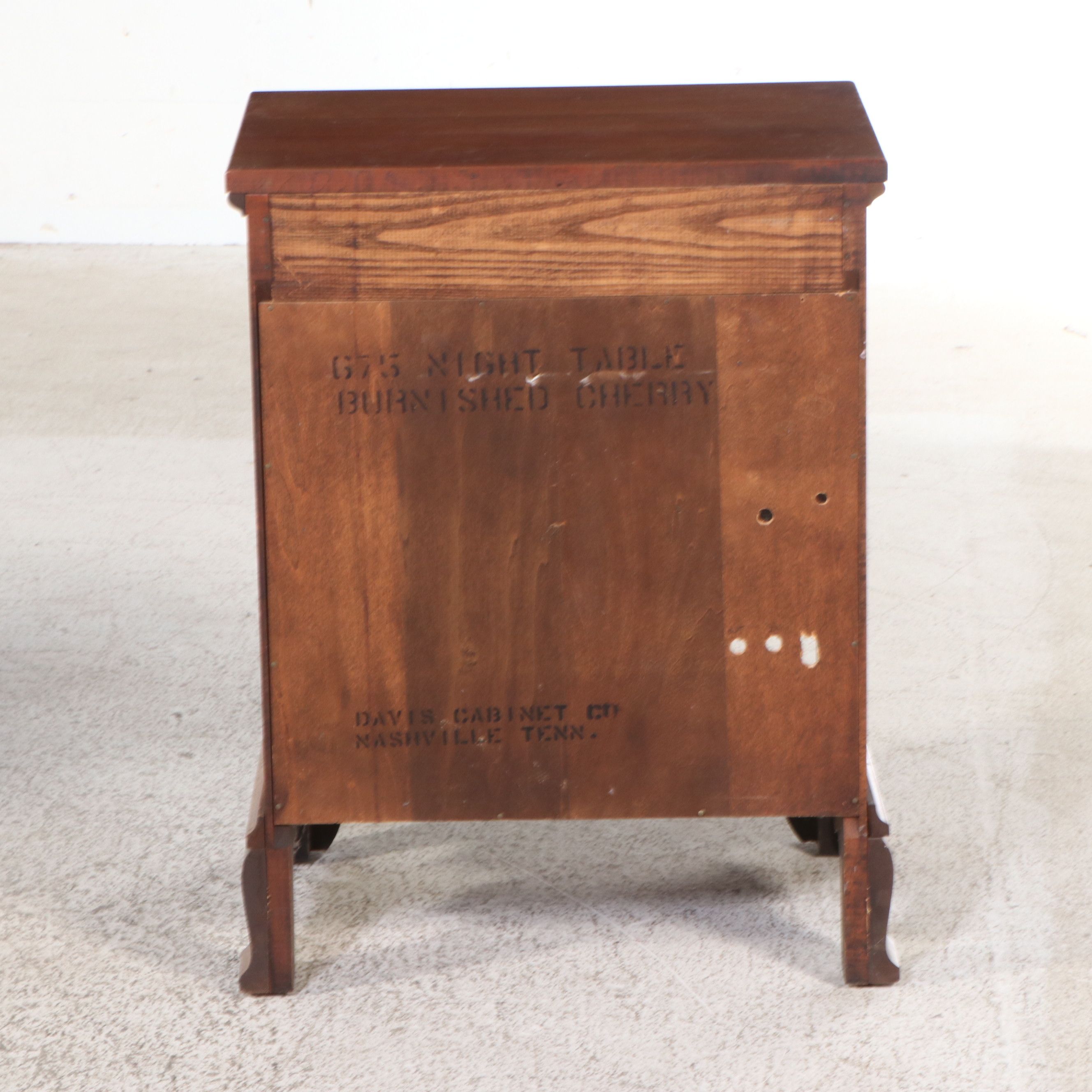 Davis Cabinet Co. Chippendale Style Cherry Chest of Drawers and Nightstand