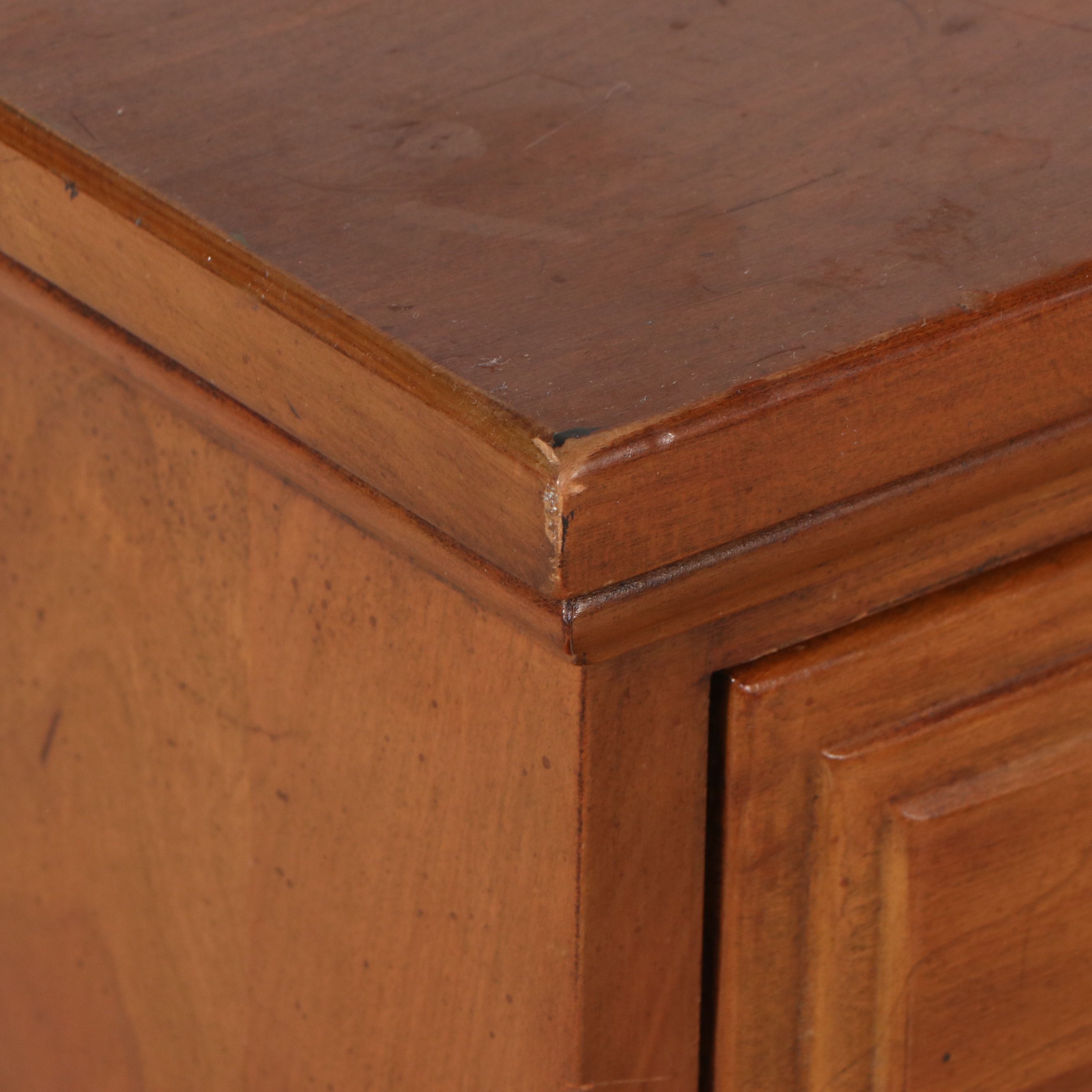 Davis Cabinet Co. Chippendale Style Cherry Chest of Drawers and Nightstand