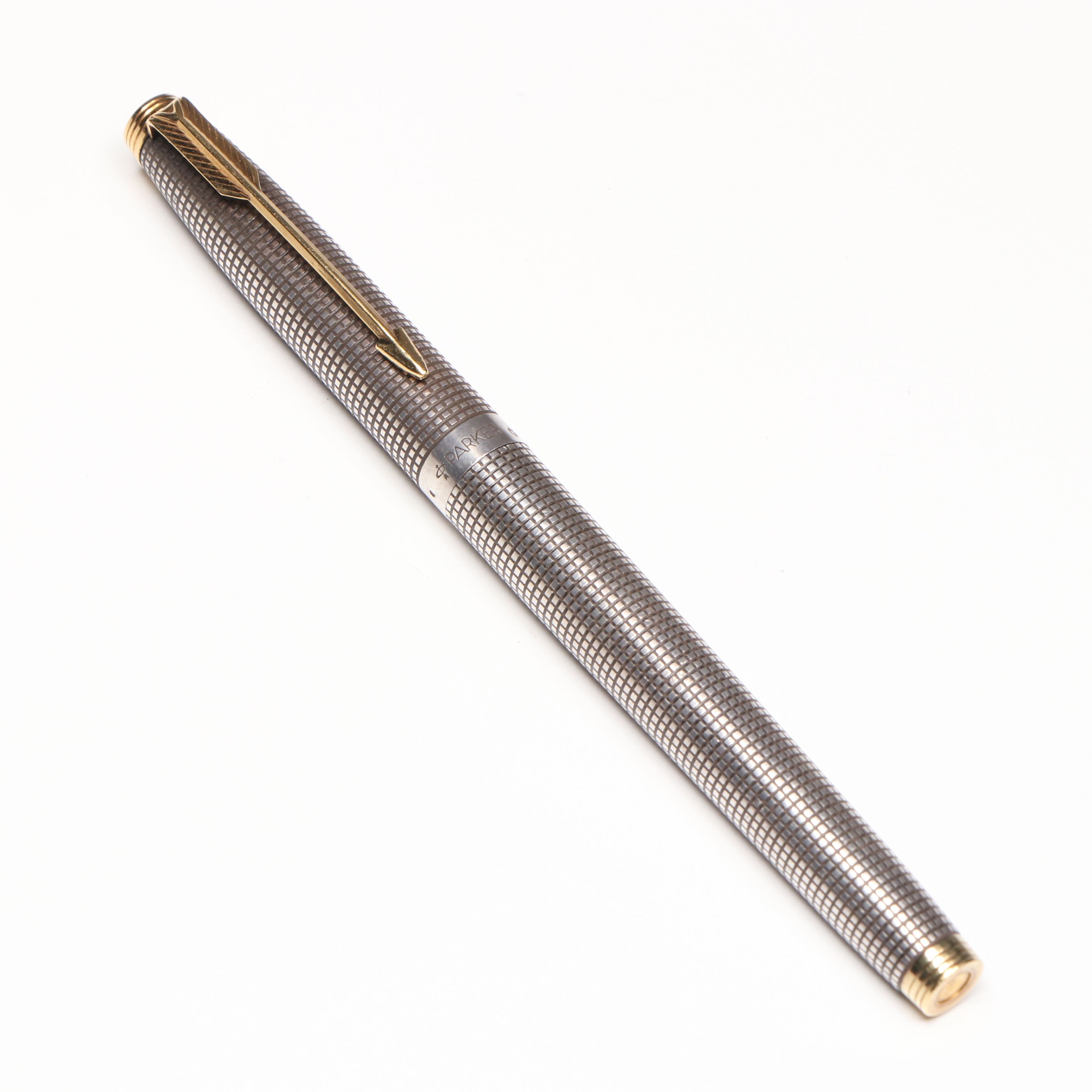 Parker "Ciselé" Sterling Silver Fountain Pen with 18K Gold Nib