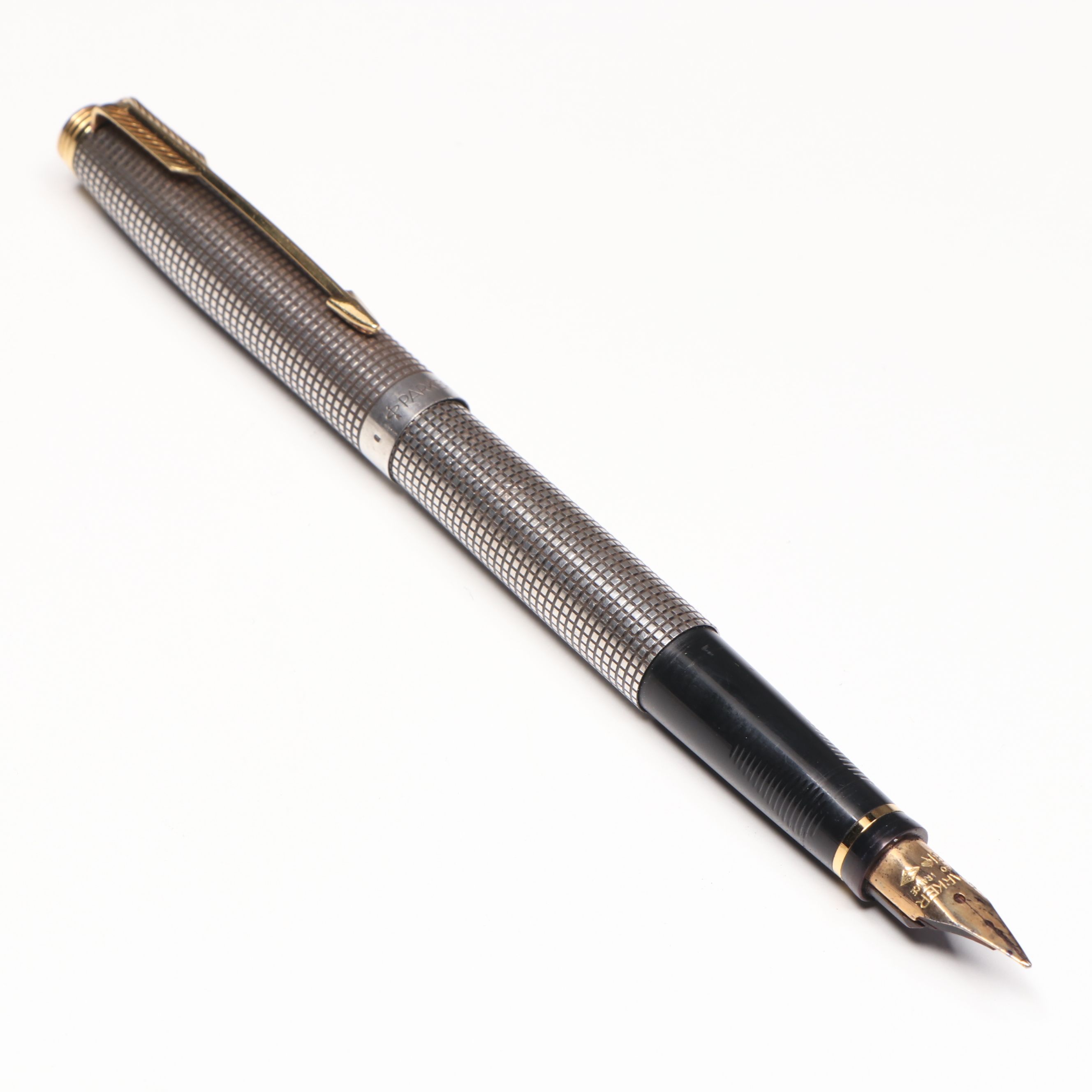 Parker "Ciselé" Sterling Silver Fountain Pen with 18K Gold Nib