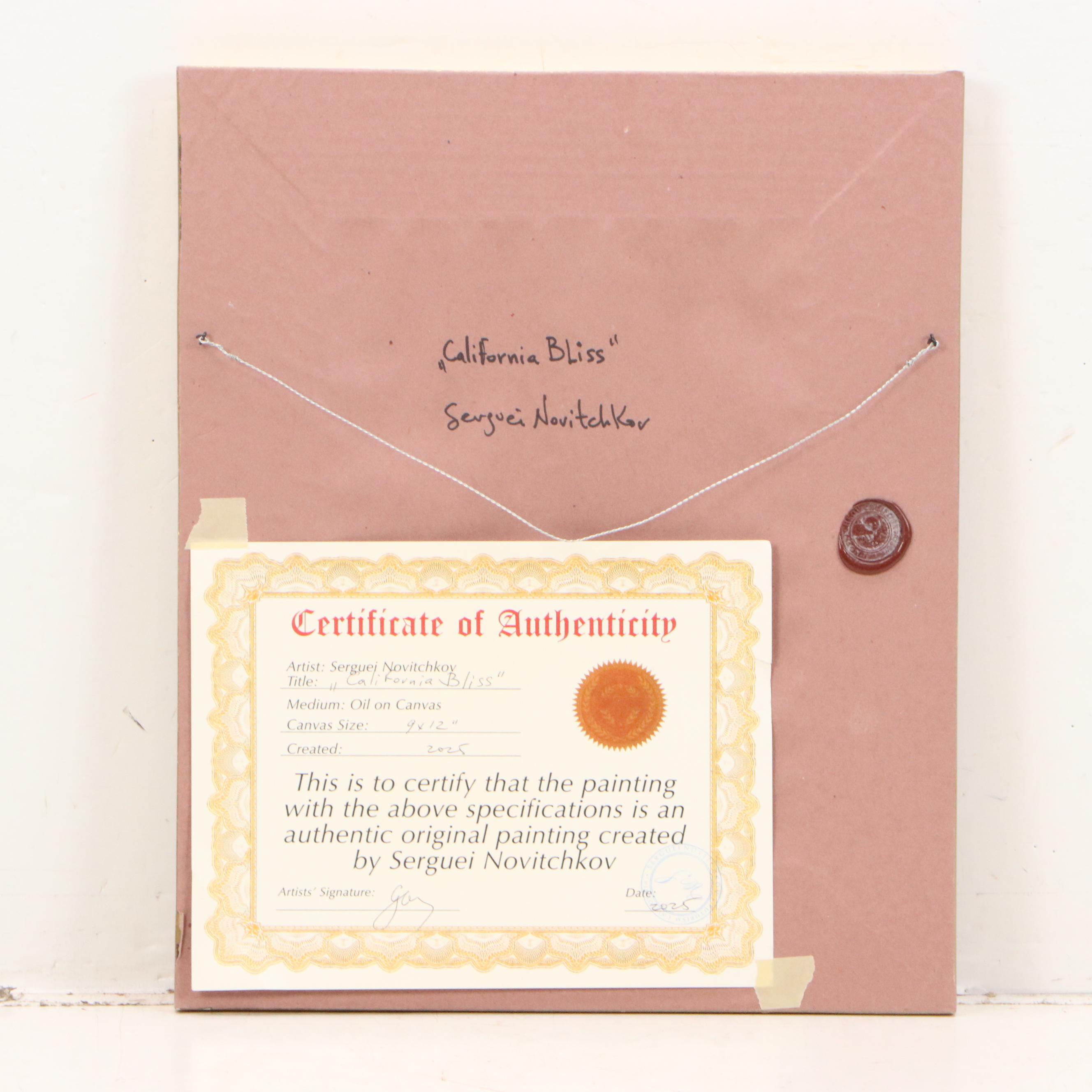 Serguei Novitchkov Abstract Oil Painting "California Bliss," 2025