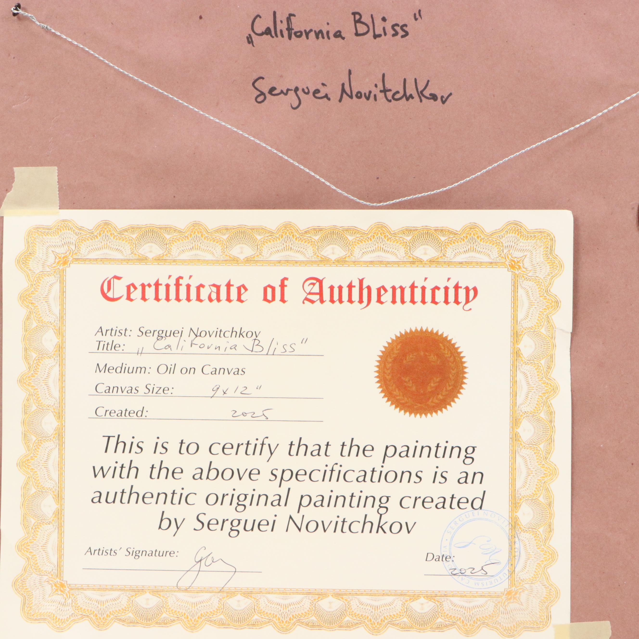 Serguei Novitchkov Abstract Oil Painting "California Bliss," 2025