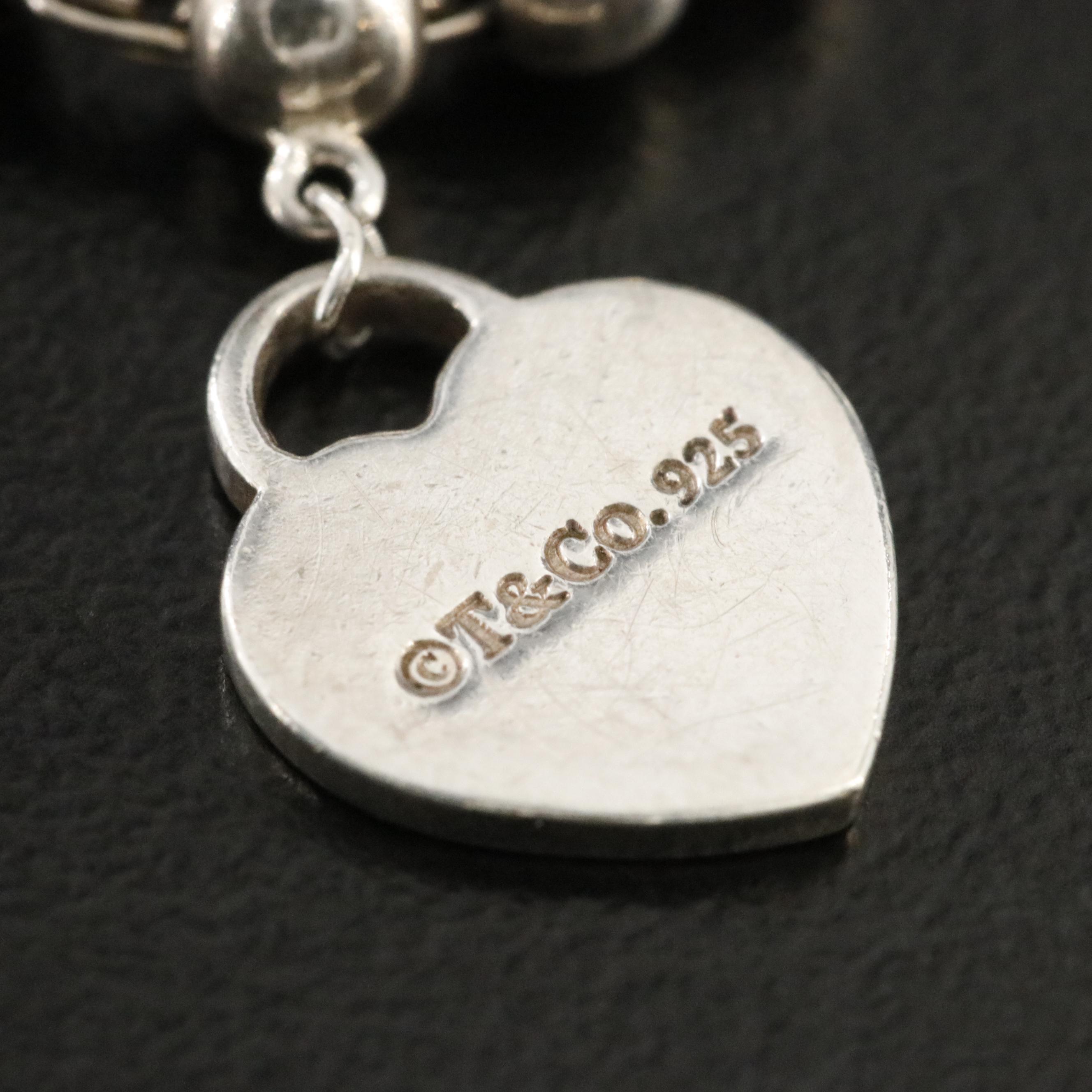 Tiffany & Co. Return to Tiffany Sterling Heart Tag Bead Bracelet