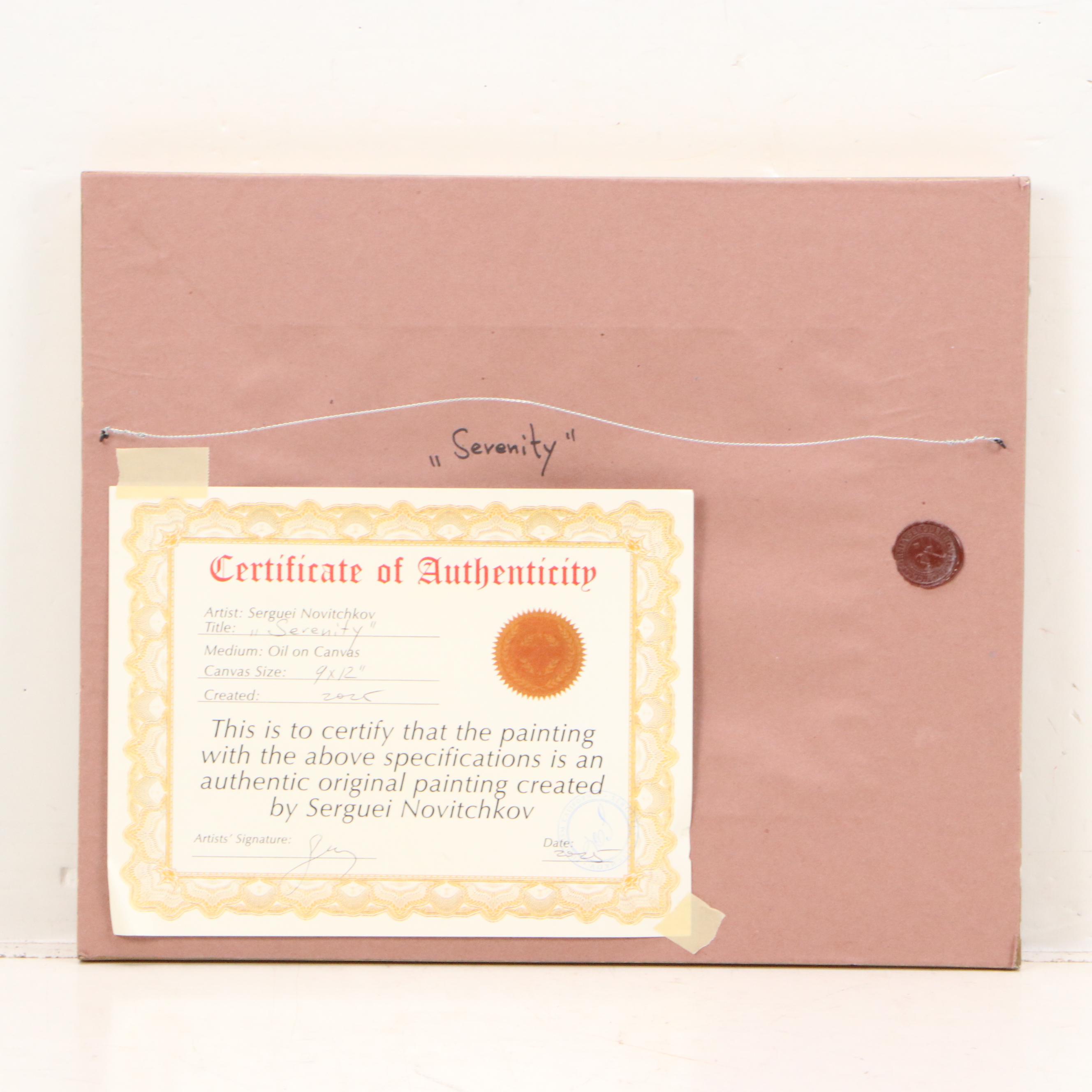 Serguei Novitchkov Abstract Oil Painting "Serenity," 2025