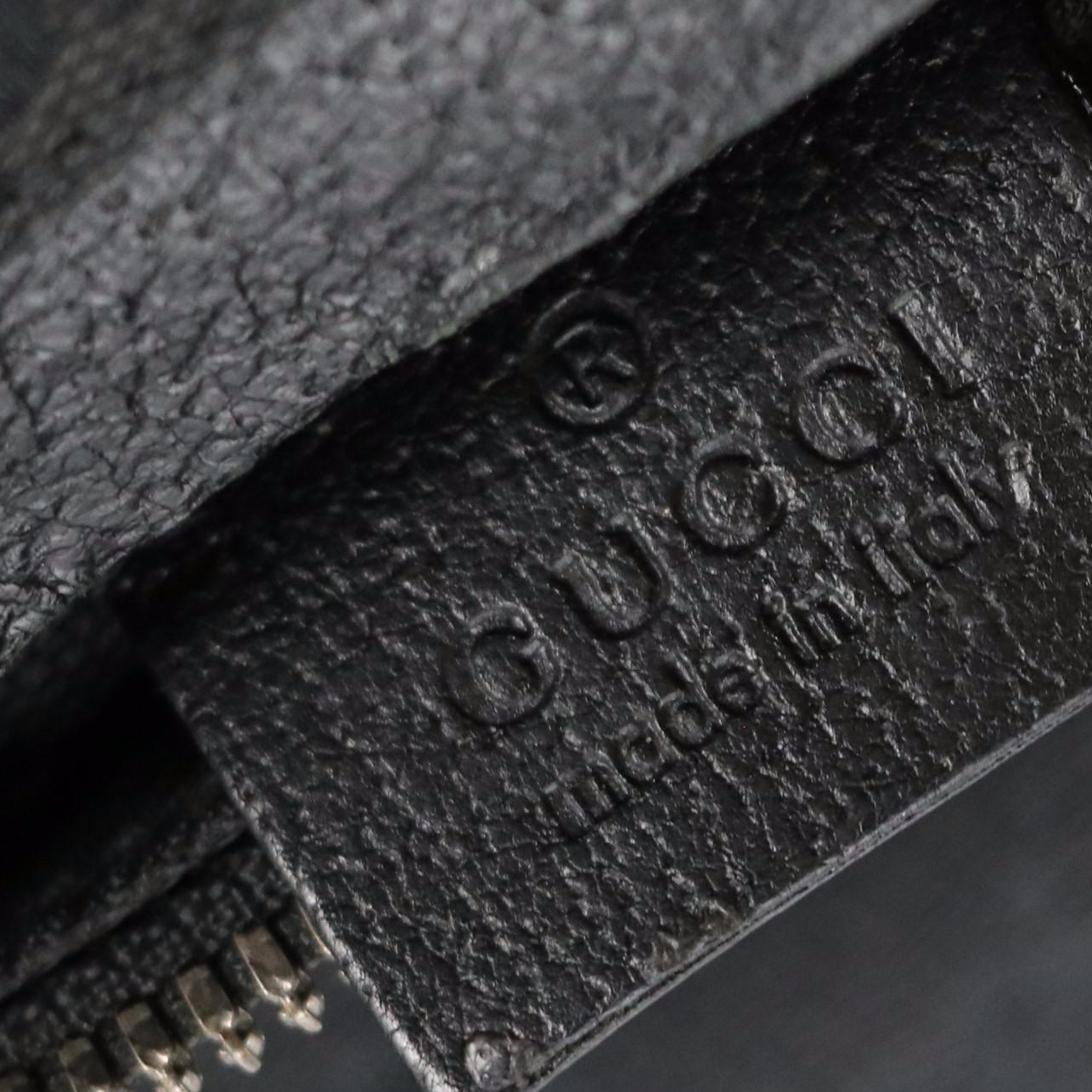 Gucci Double Pocket Belt Bag in Black GG Canvas and Black Leather