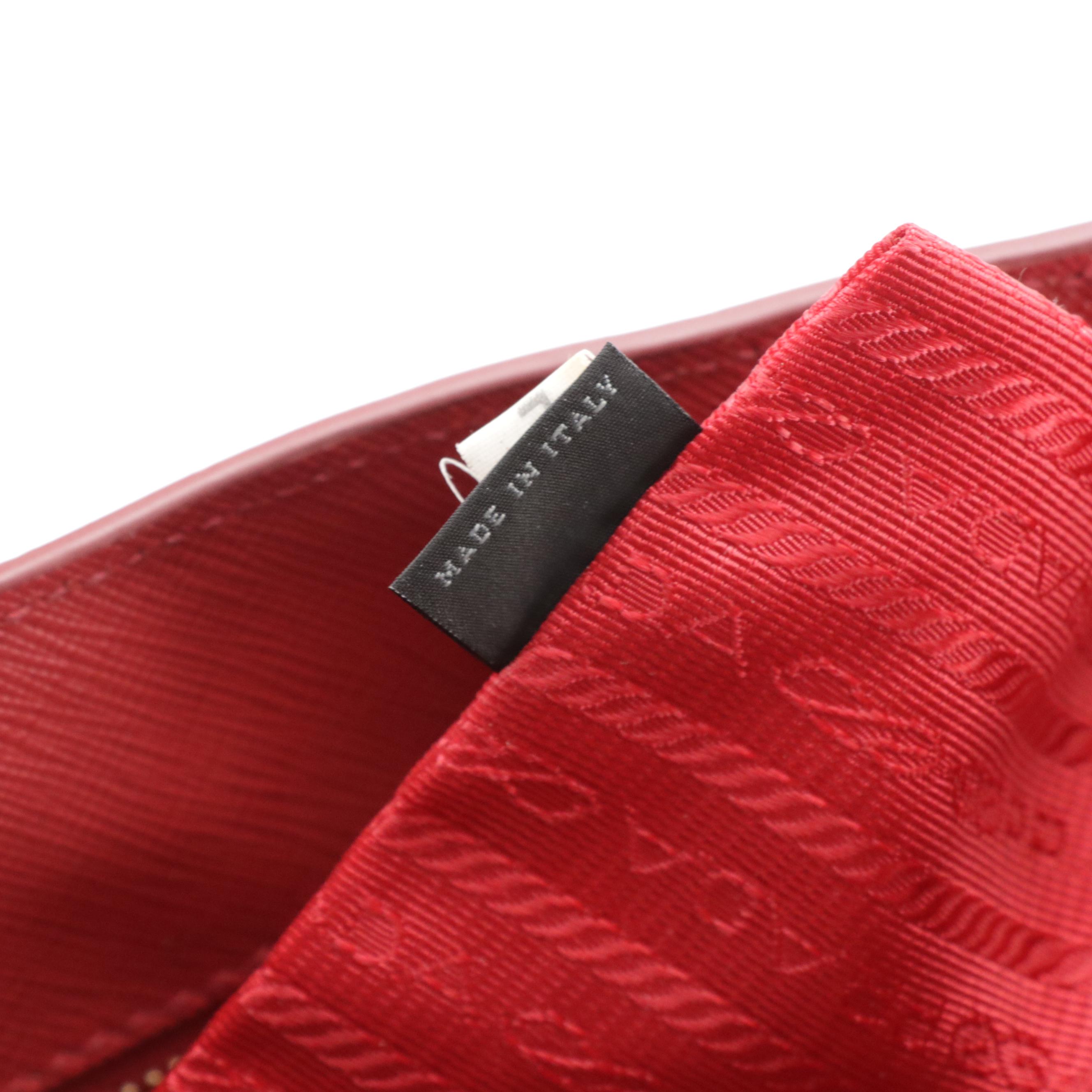 Prada Red Saffiano Leather Handbag