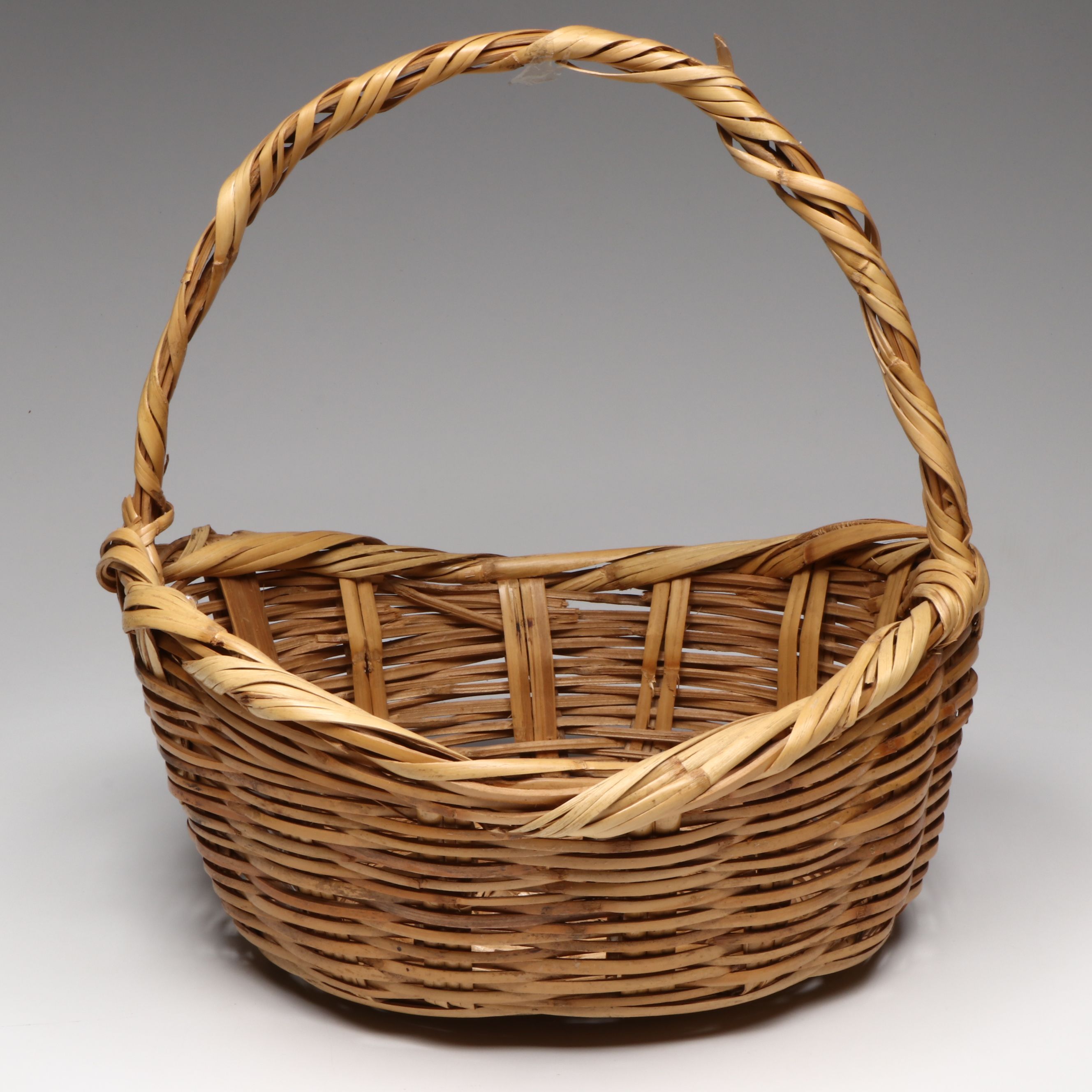 Maya Bejuco Fiber Basket with Mayo Peoples and Other Handled Basketry