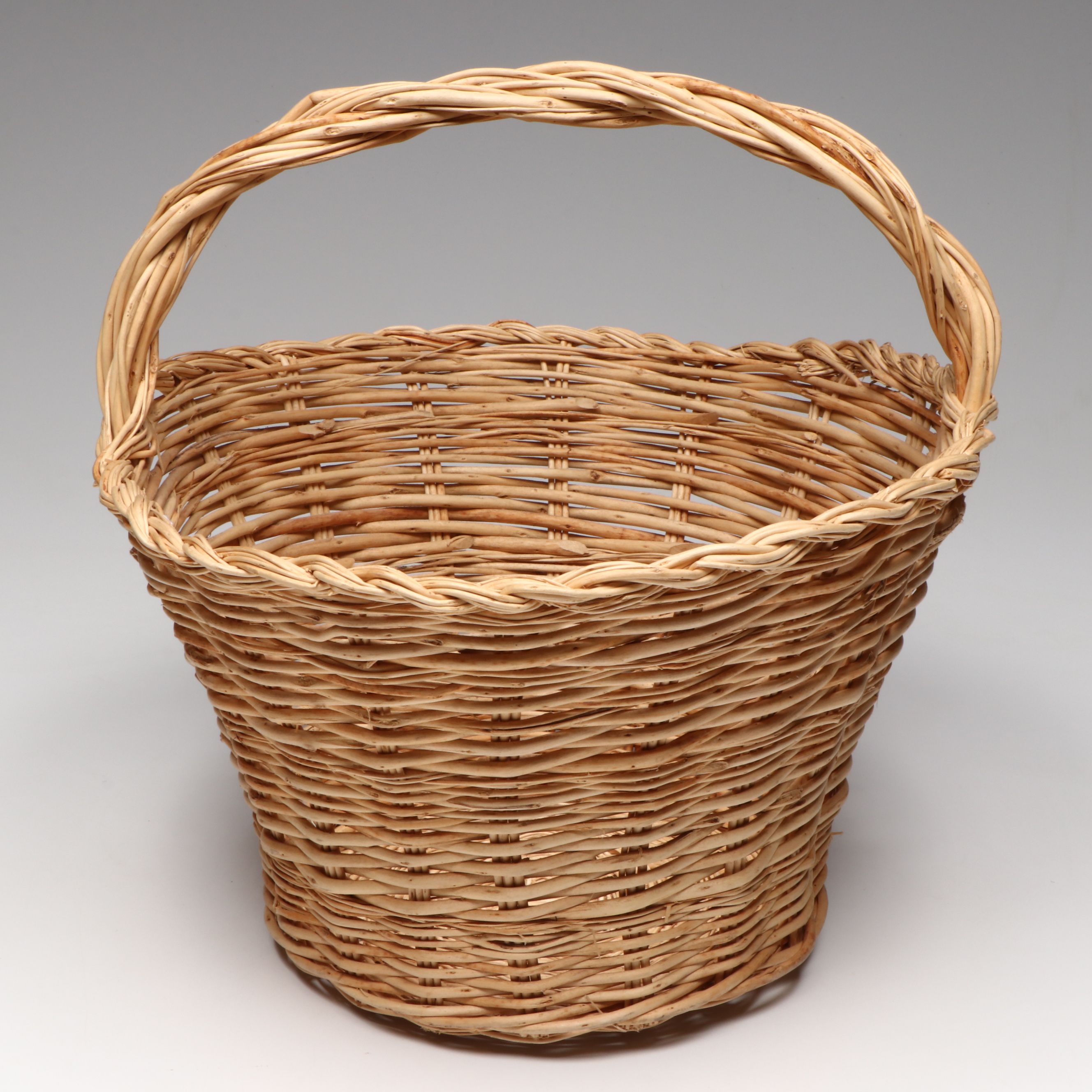 Maya Bejuco Fiber Basket with Mayo Peoples and Other Handled Basketry