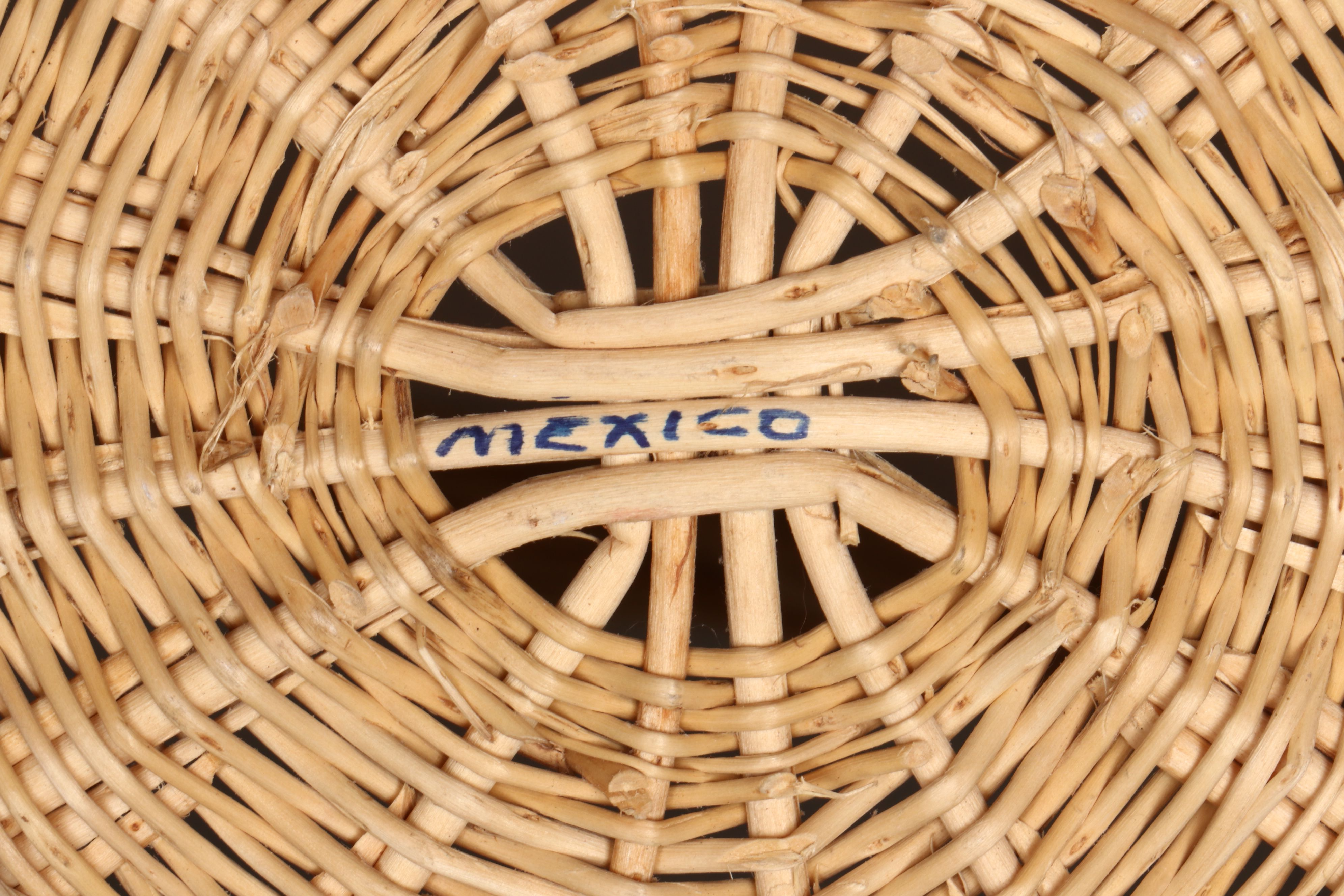 Maya Bejuco Fiber Basket with Mayo Peoples and Other Handled Basketry