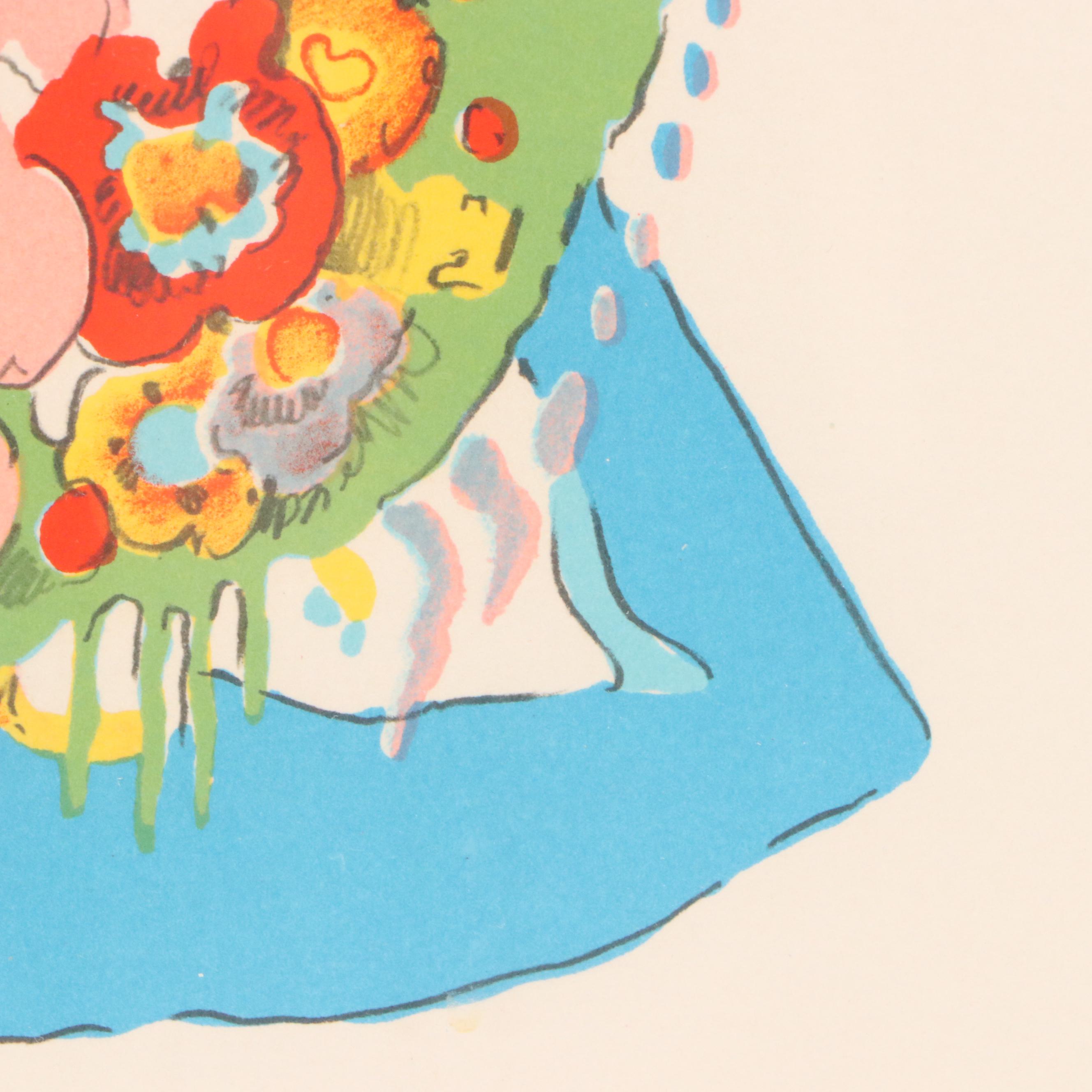 Peter Max Lithograph "Flower Angel II," 1976