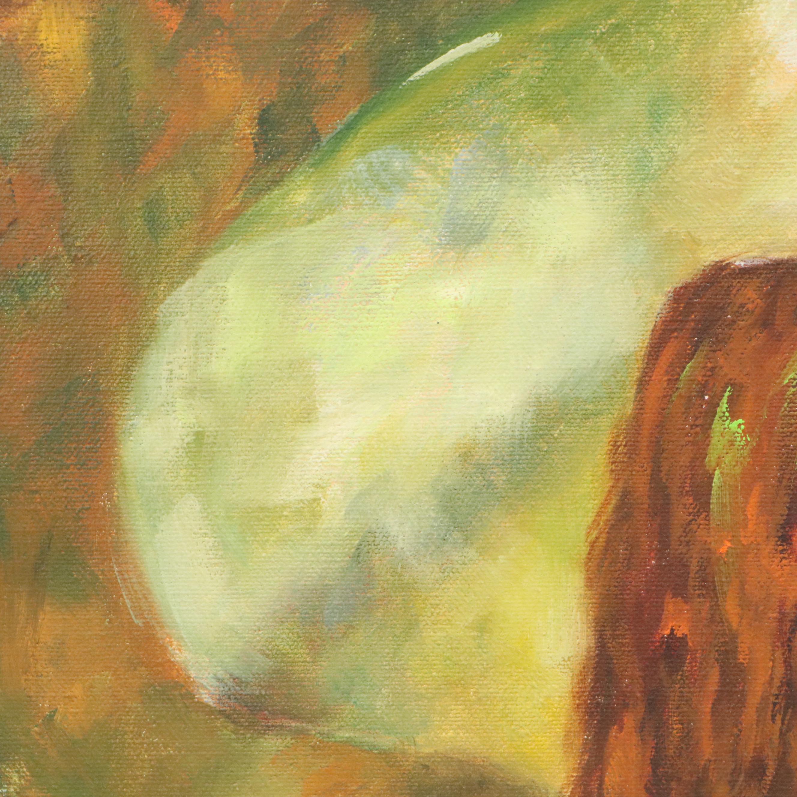 Joyce King Portrait Oil Painting of Girl in Hat, Late 20th Century