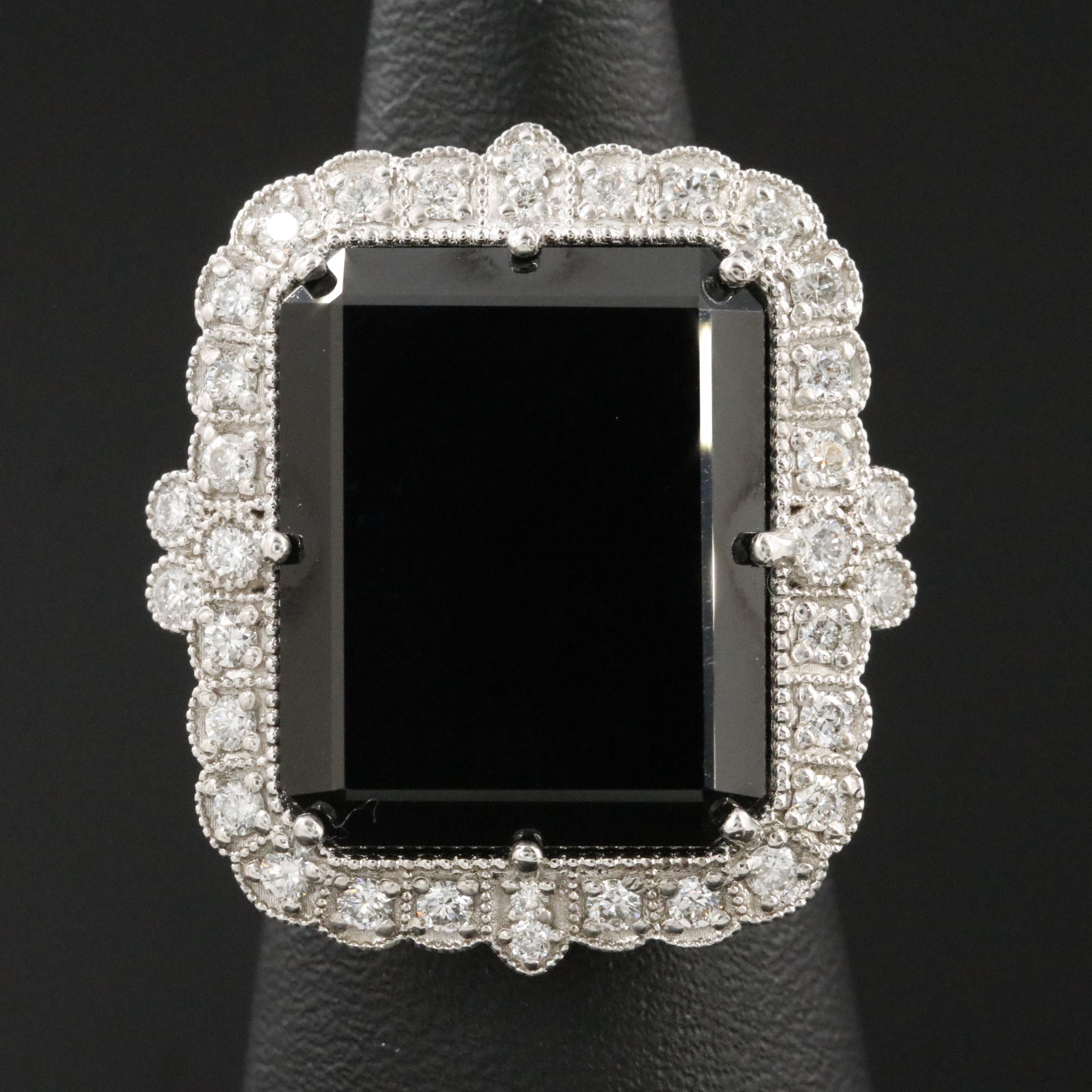 Platinum 21.50 CT Unheated Sapphire and 1.00 CTW Diamond Ring with GIA Report