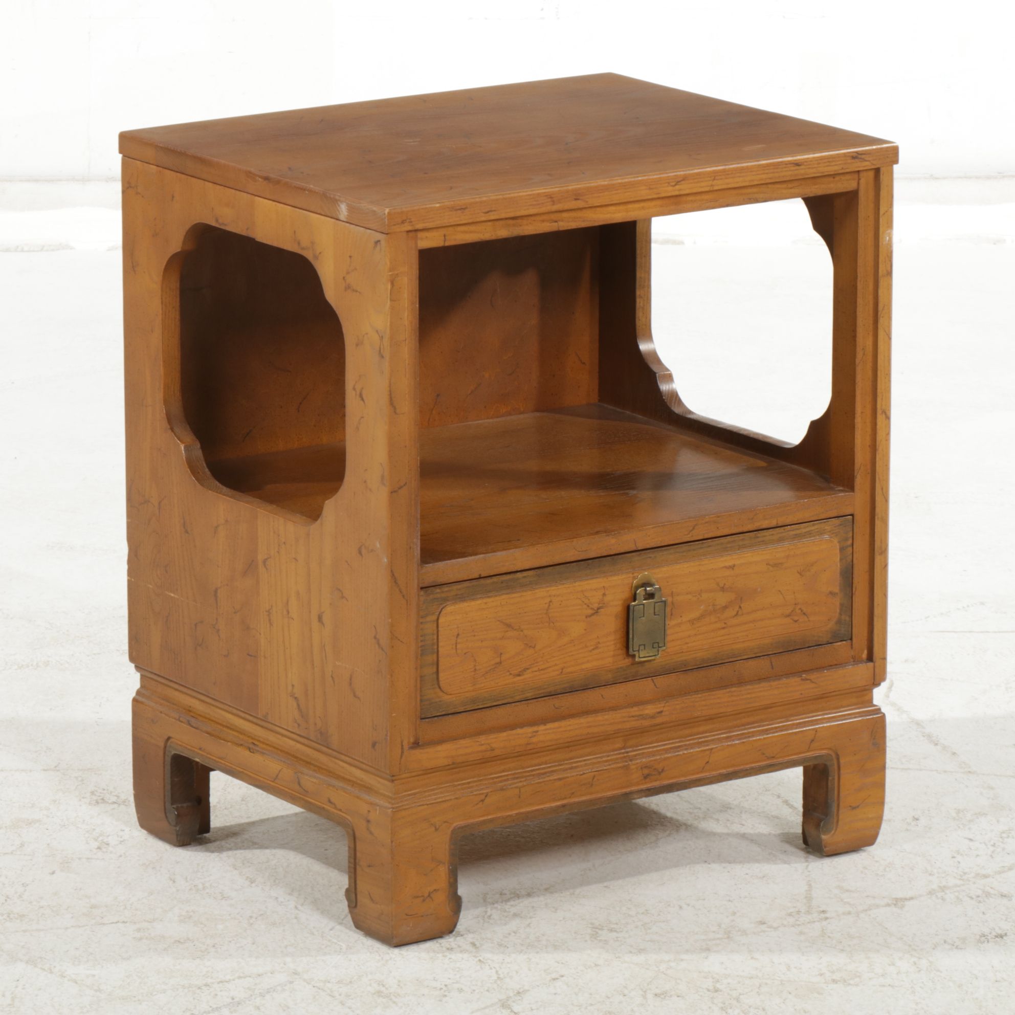 Davis Cabinet Co. Teak Chinoiserie Nightstand
