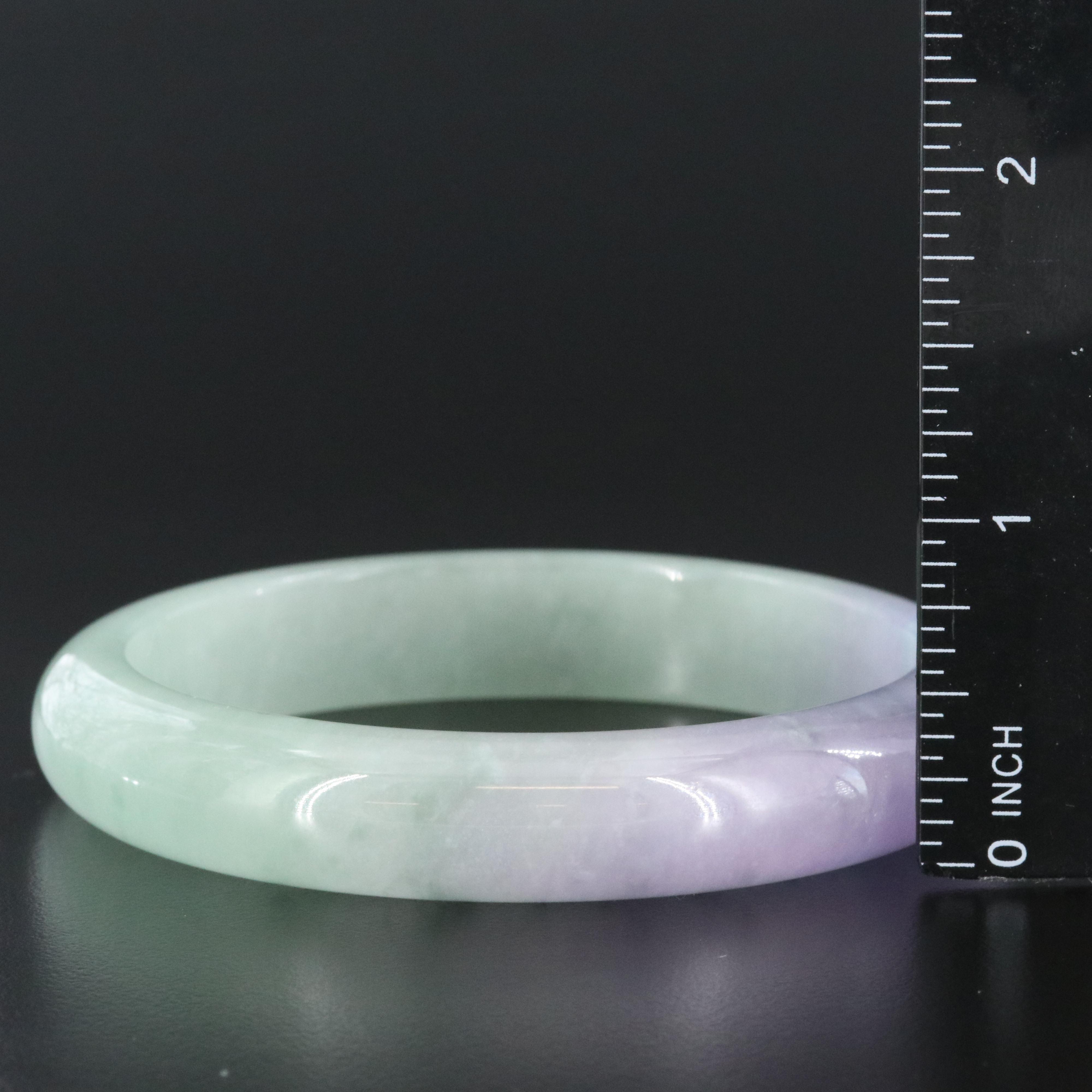 Jadeite Hololith Bangle Bracelet