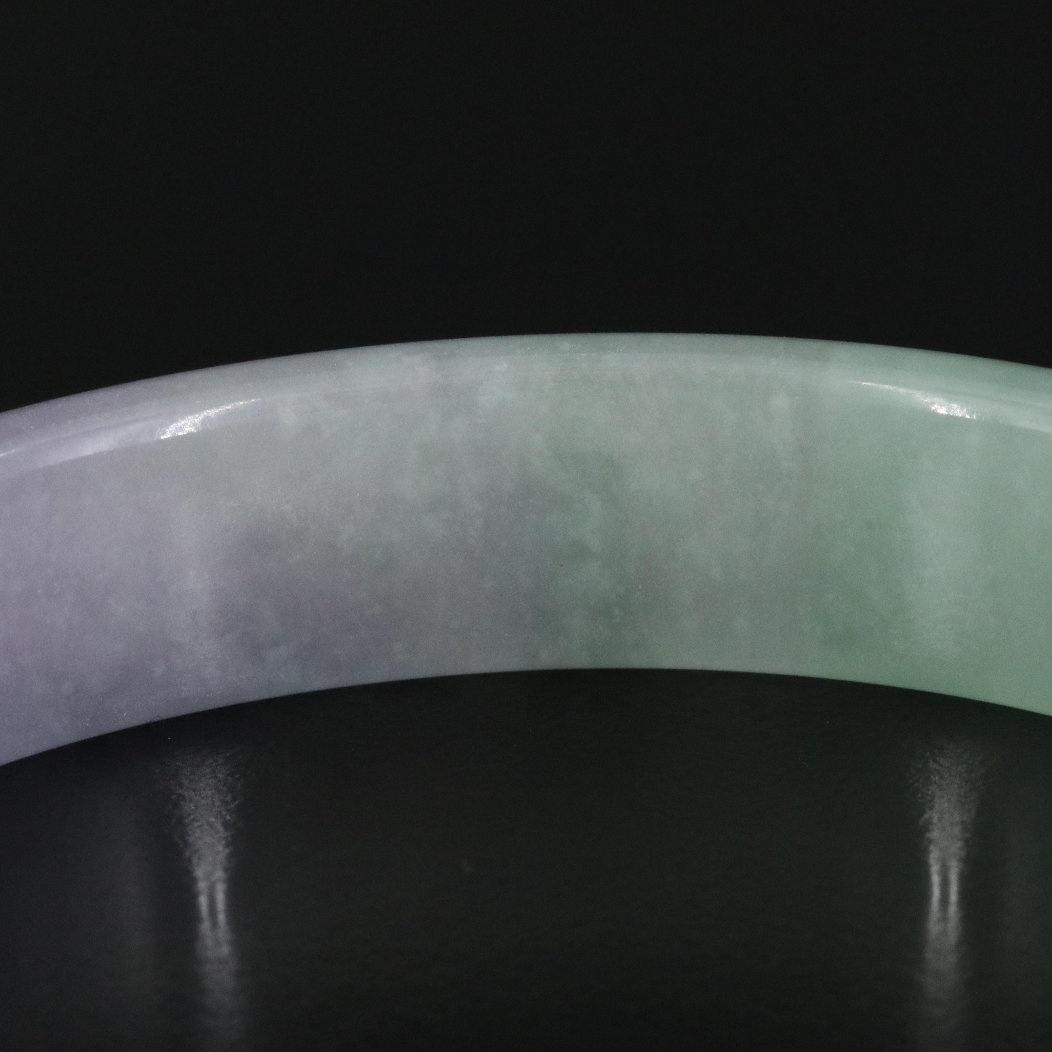 Jadeite Hololith Bangle Bracelet