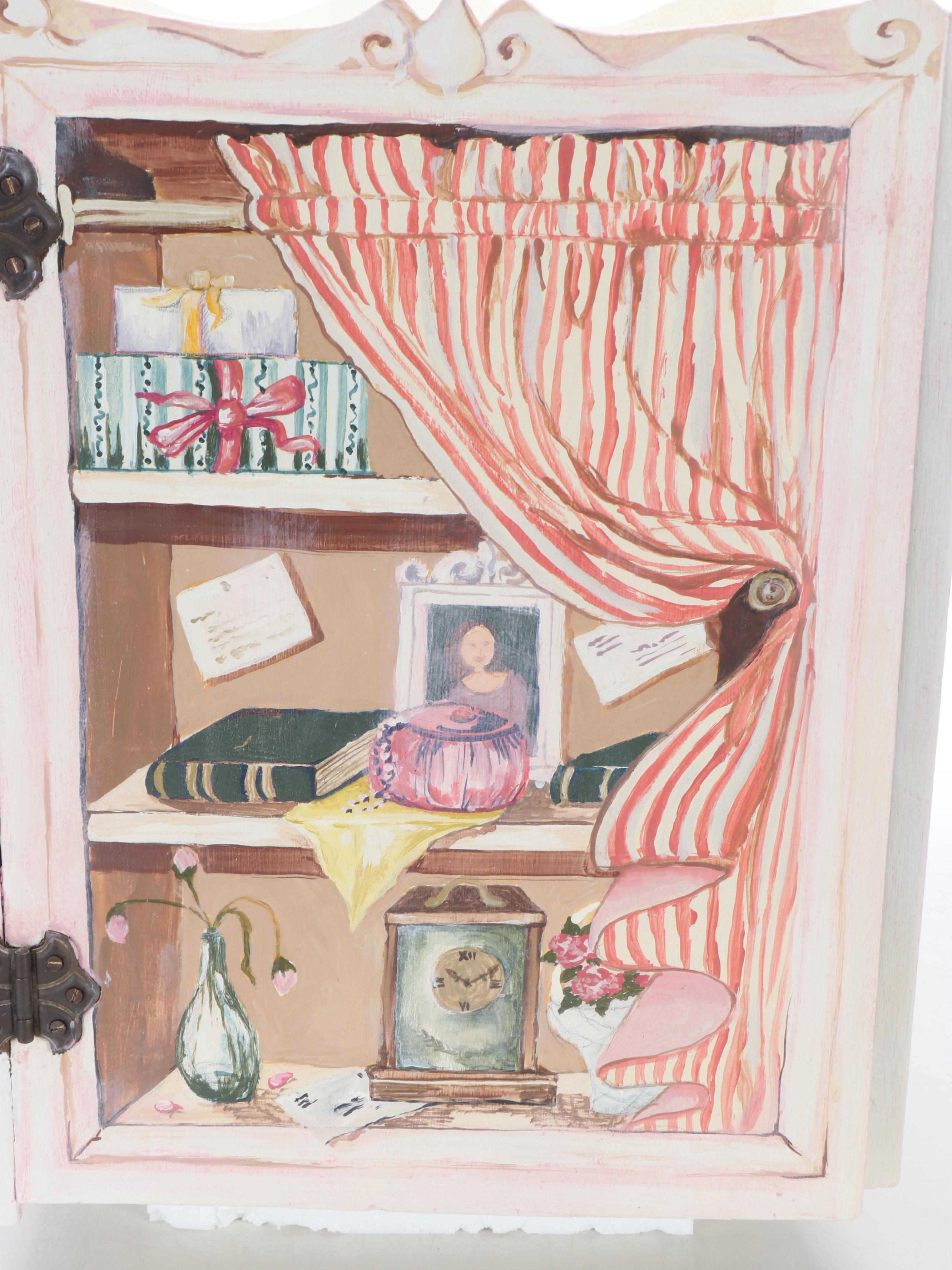 Hand-Painted Wooden Cabinet