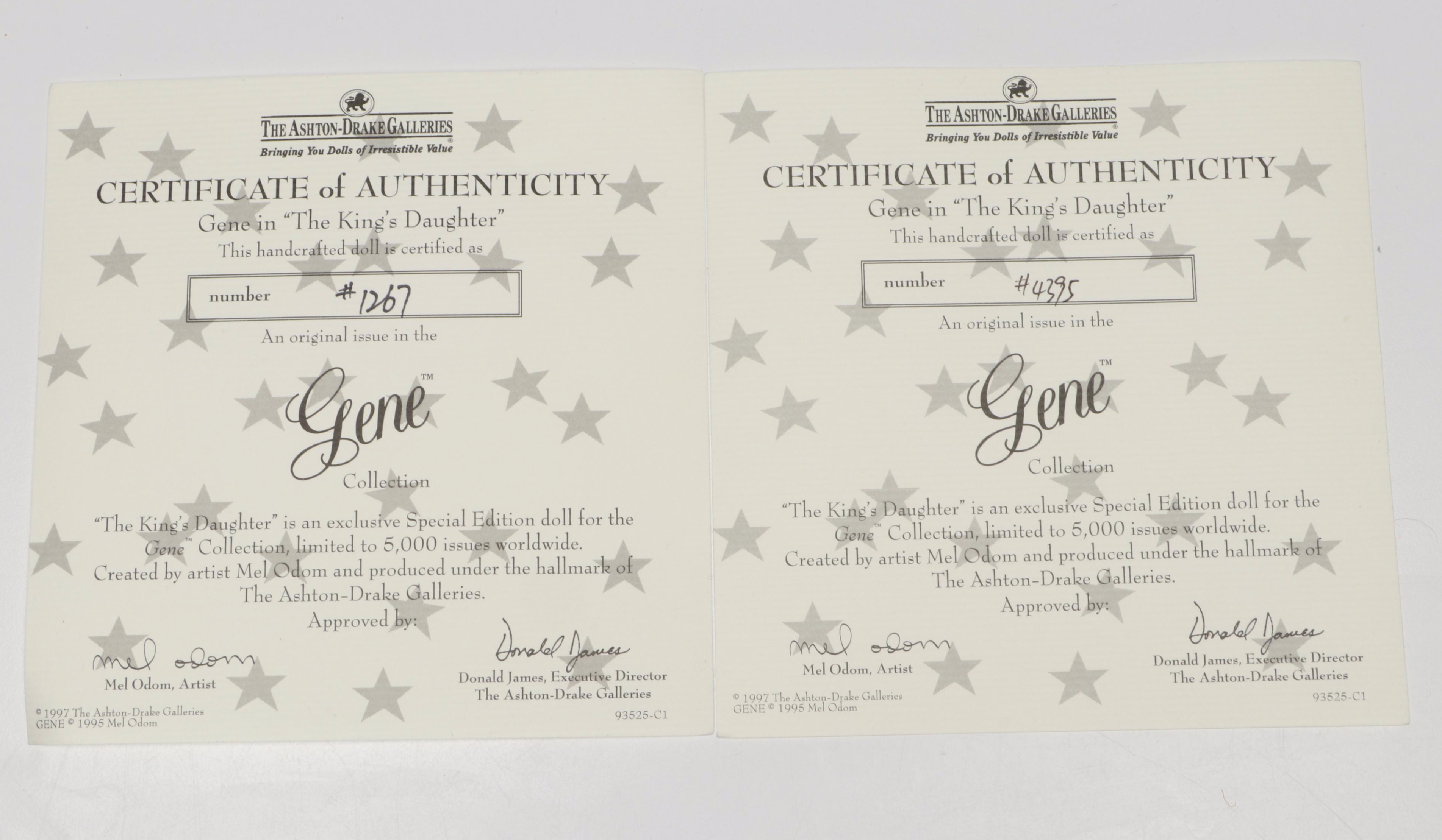 Ashton-Drake Galleries Gene in "The King's Daughter" Dolls with Doll Clothing