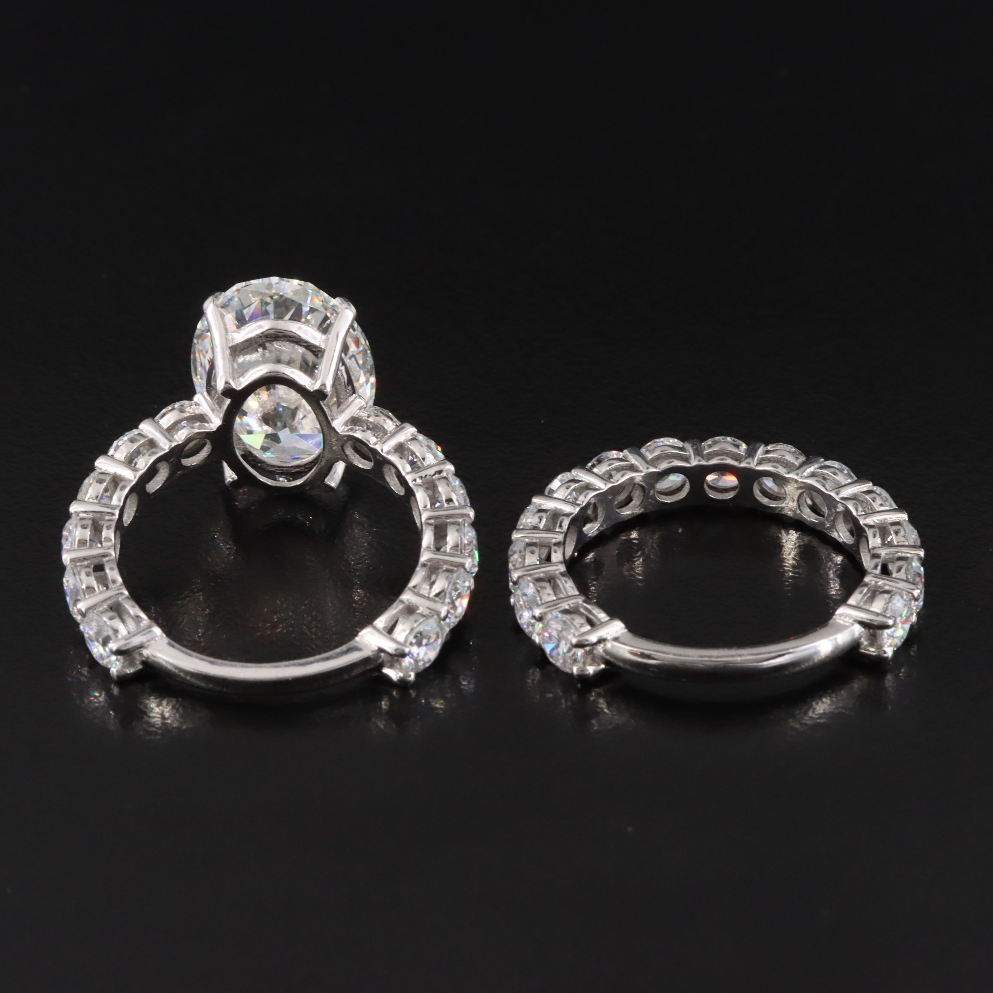 14K 11.24 CTW Lab Grown Diamond Ring Set with IGI Report