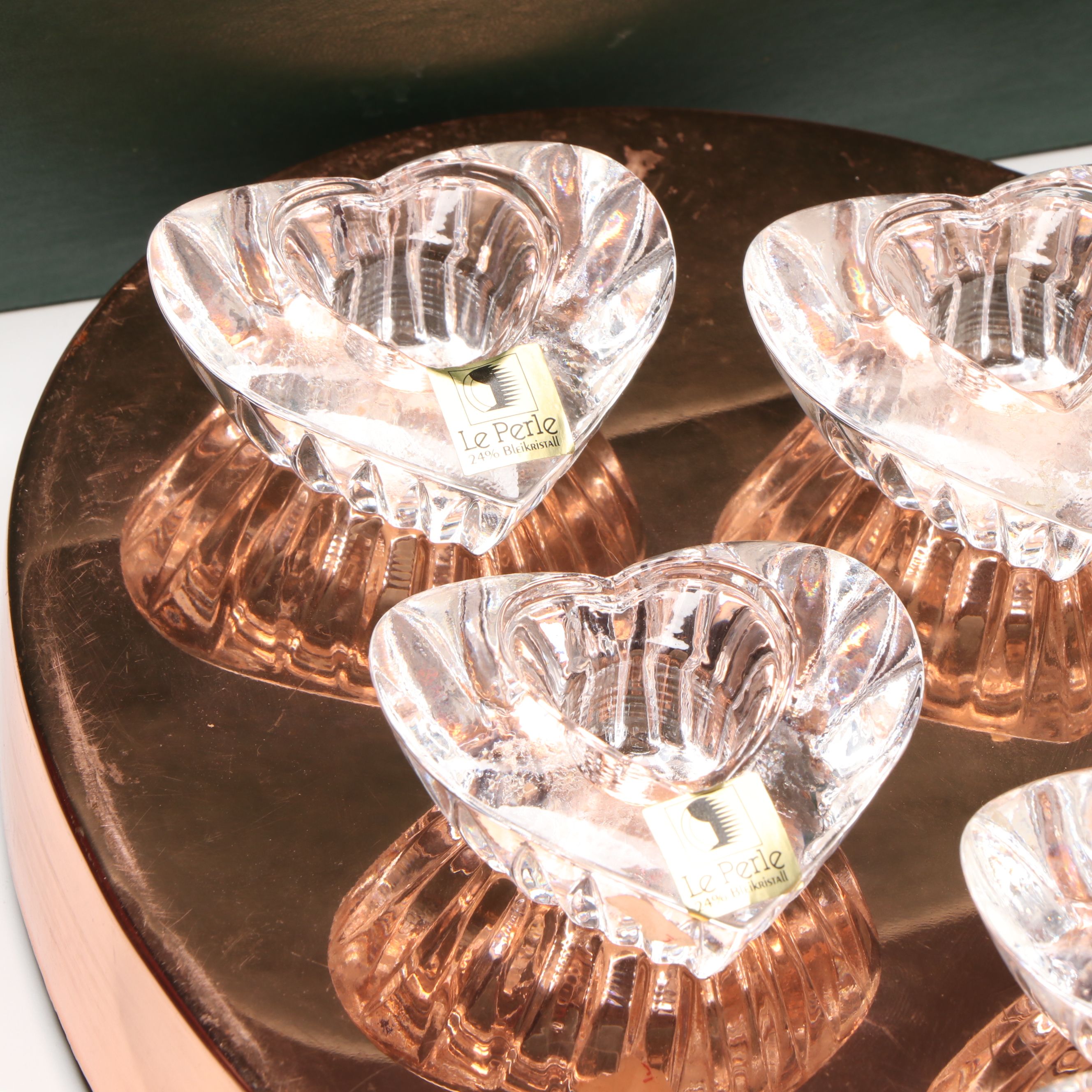 Orrefors Crystal with Ceramic Other and Other Heart-Shaped Tableware