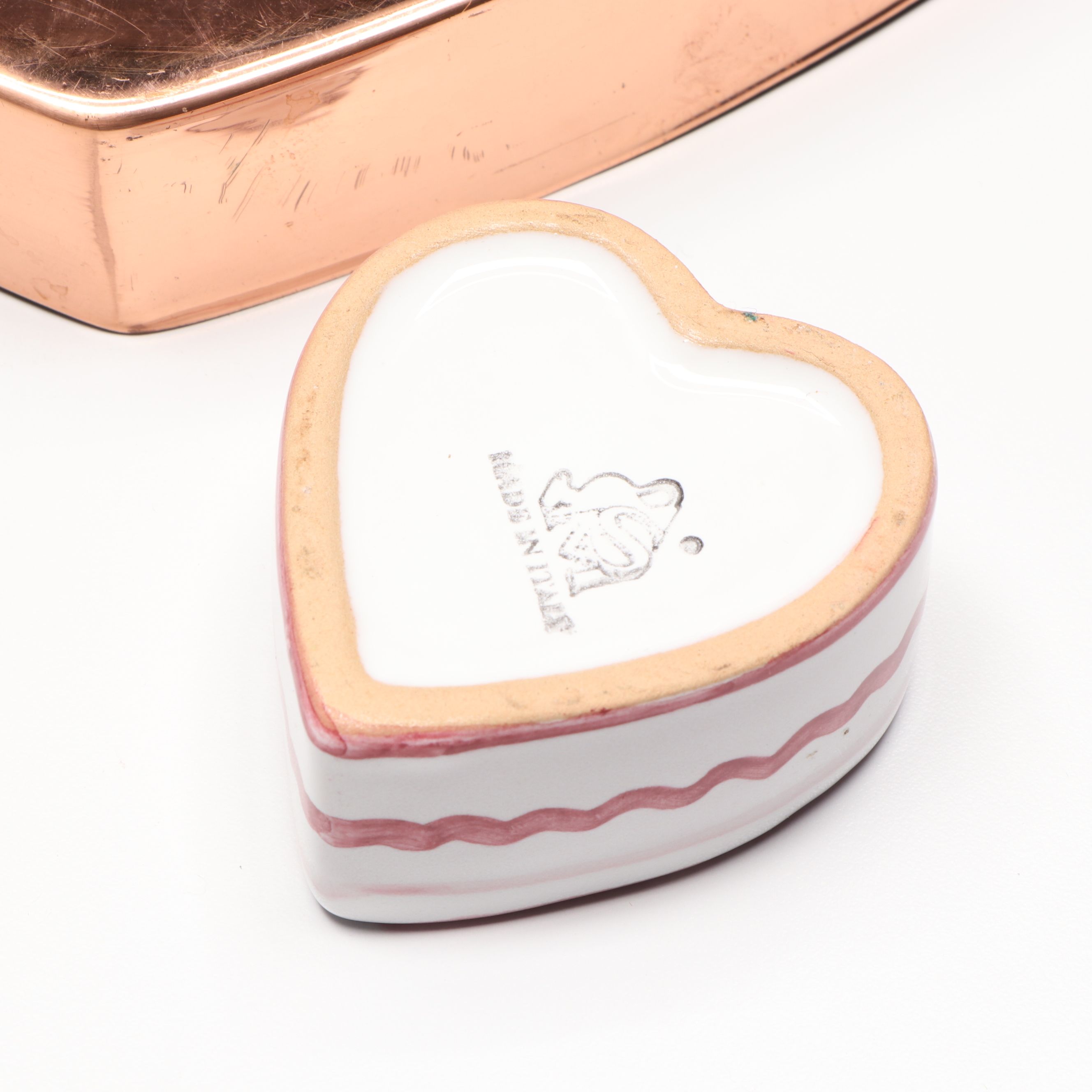 Orrefors Crystal with Ceramic Other and Other Heart-Shaped Tableware