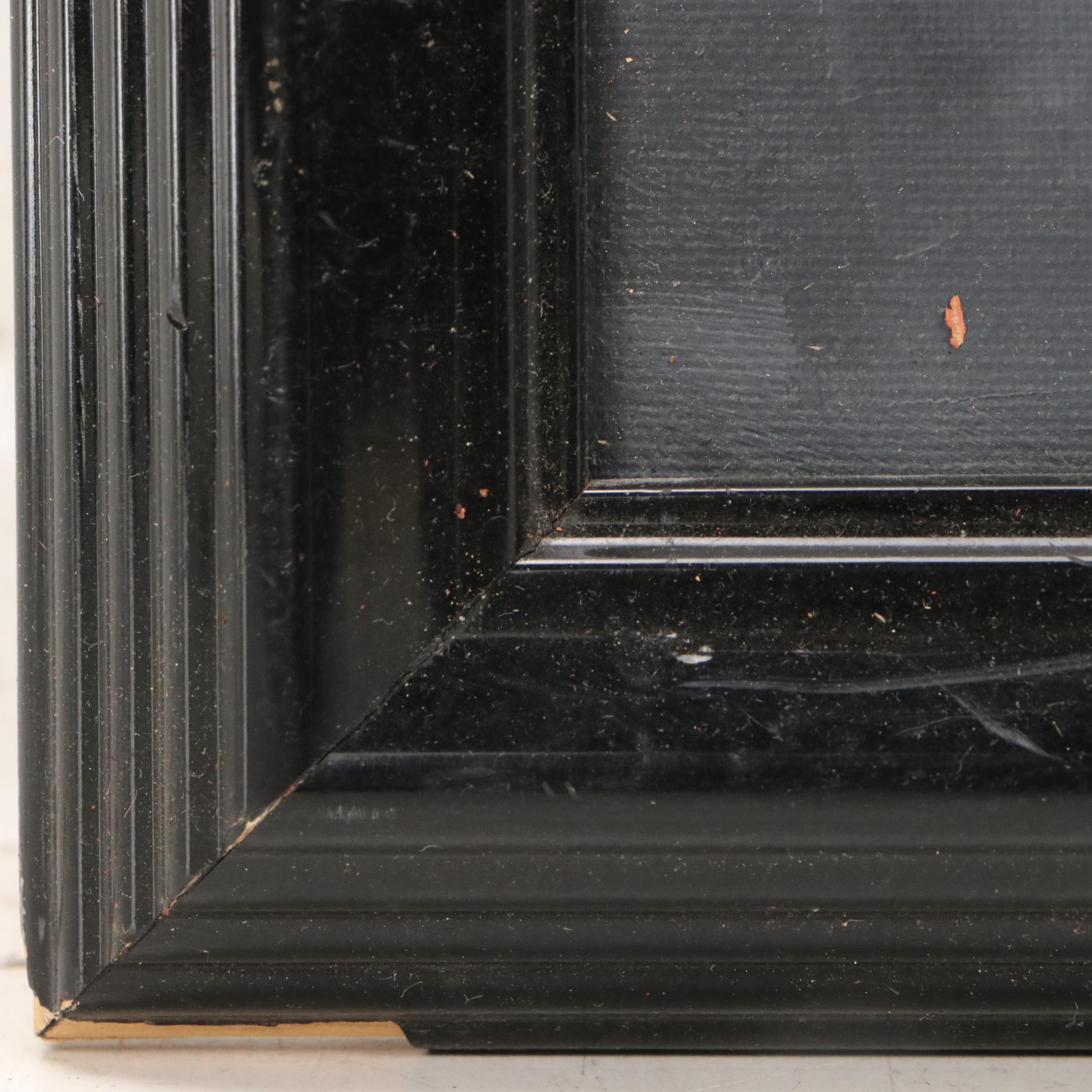 Parisian Cityscape Acrylic Painting Attributed to Caroline Burnett