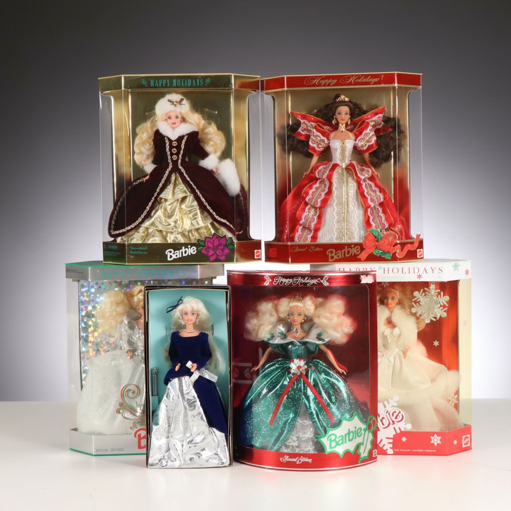 Barbie "Winter Velvet" with "Happy Holidays" Dolls