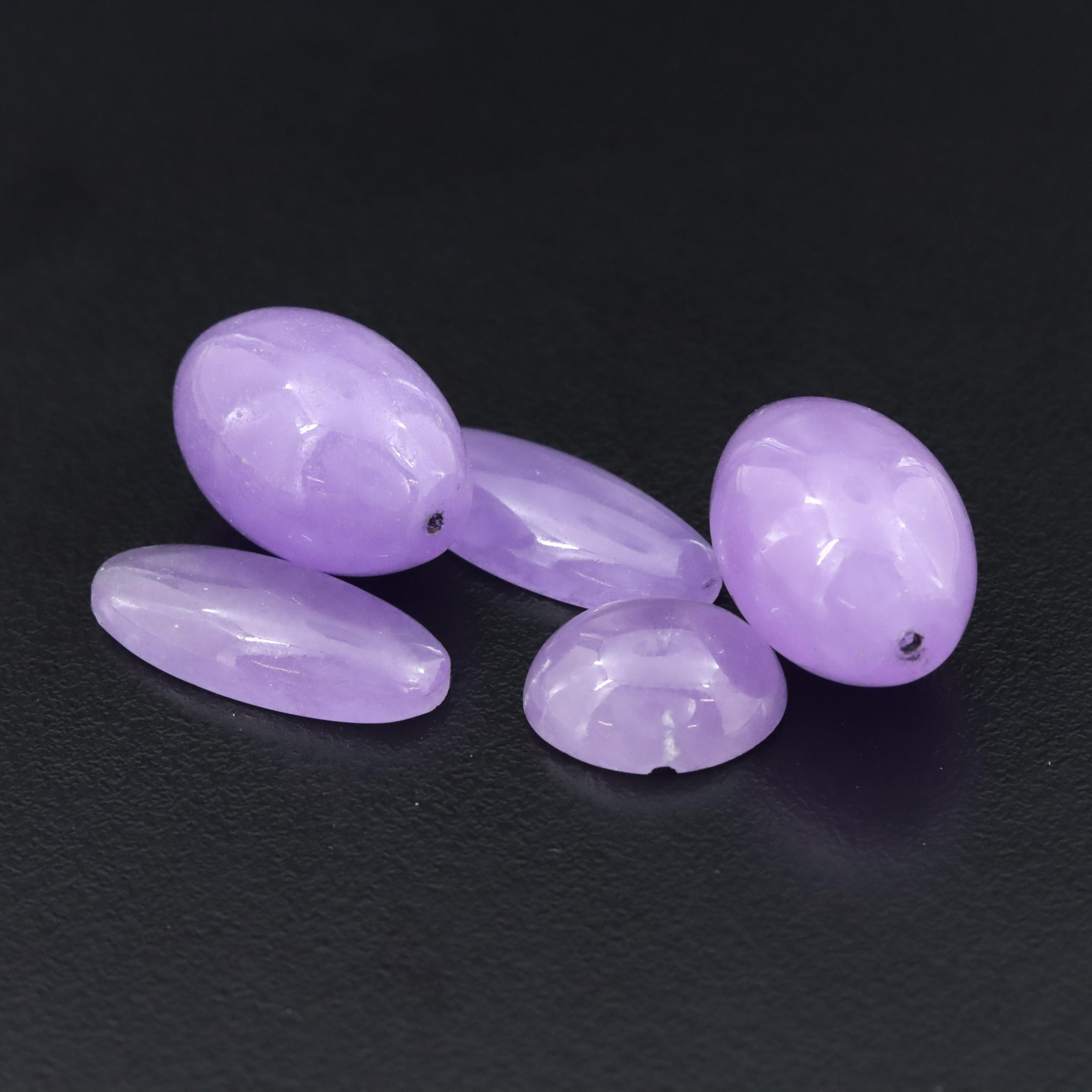 Loose Jadeite Cabochons and Beads
