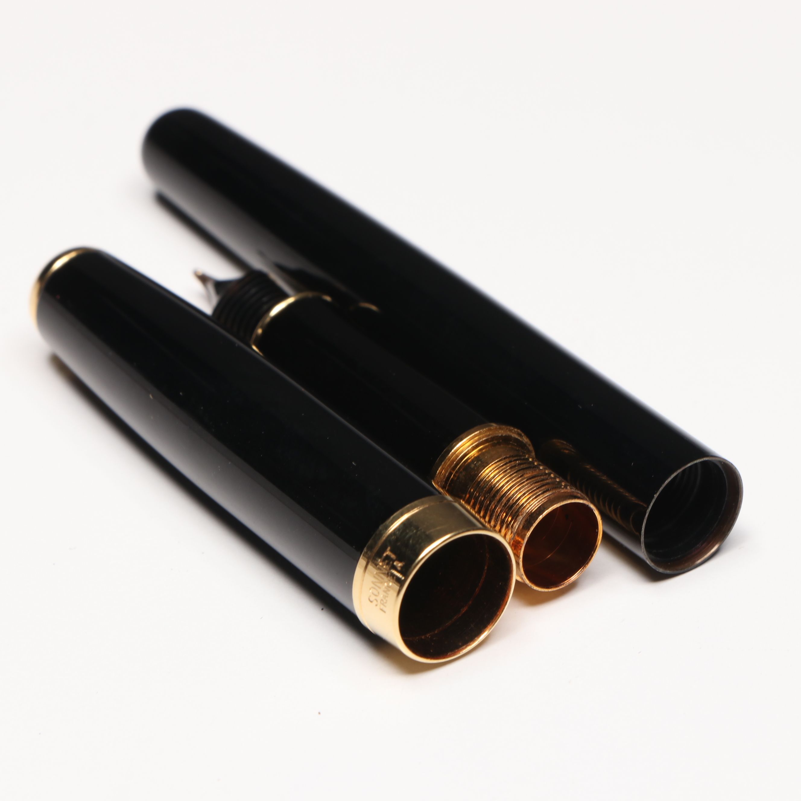 Parker "Sonnet" Black Resin Fountain Pen with 18K Gold Nib