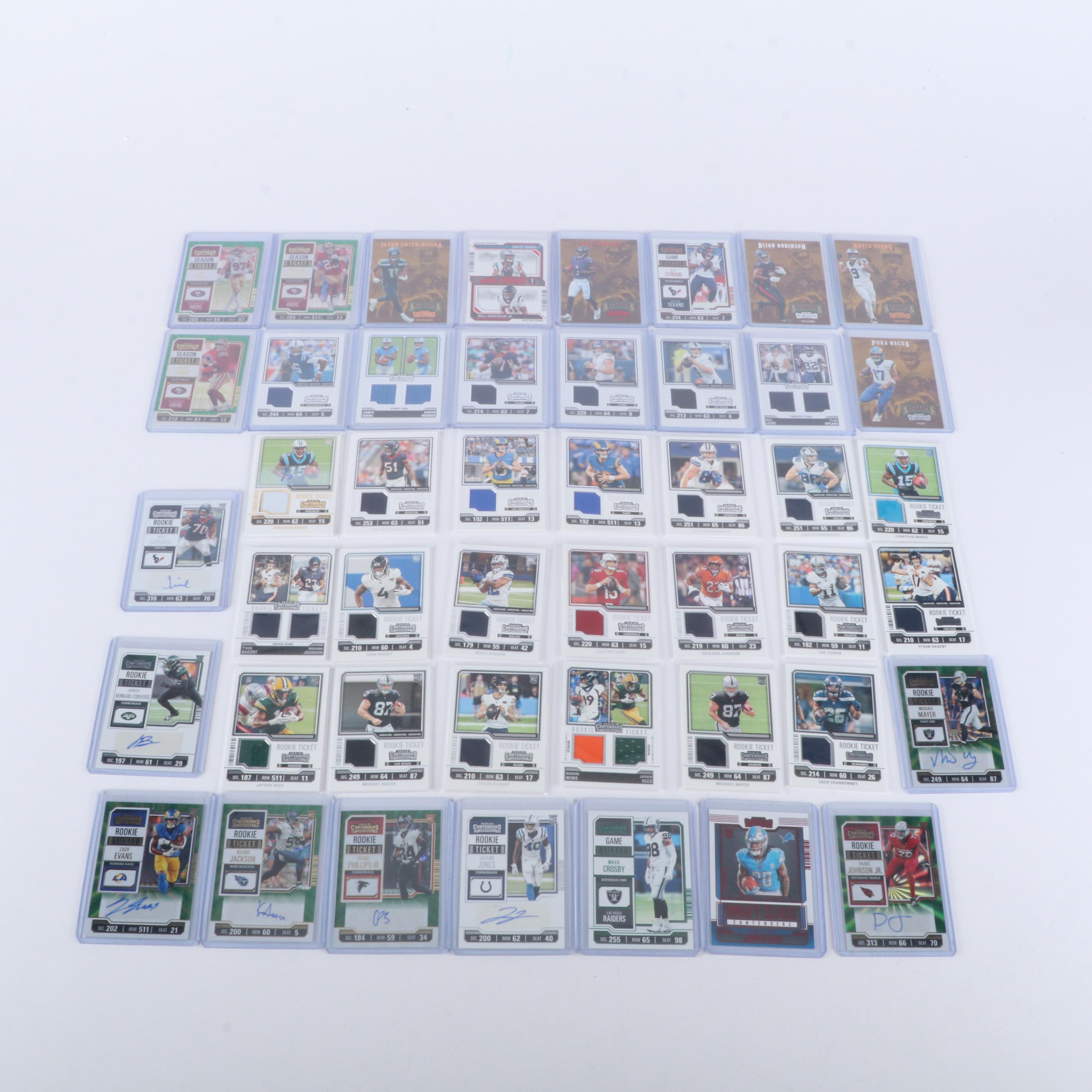 2023 Contenders Football Relic, Signed, and Rookie Cards with More