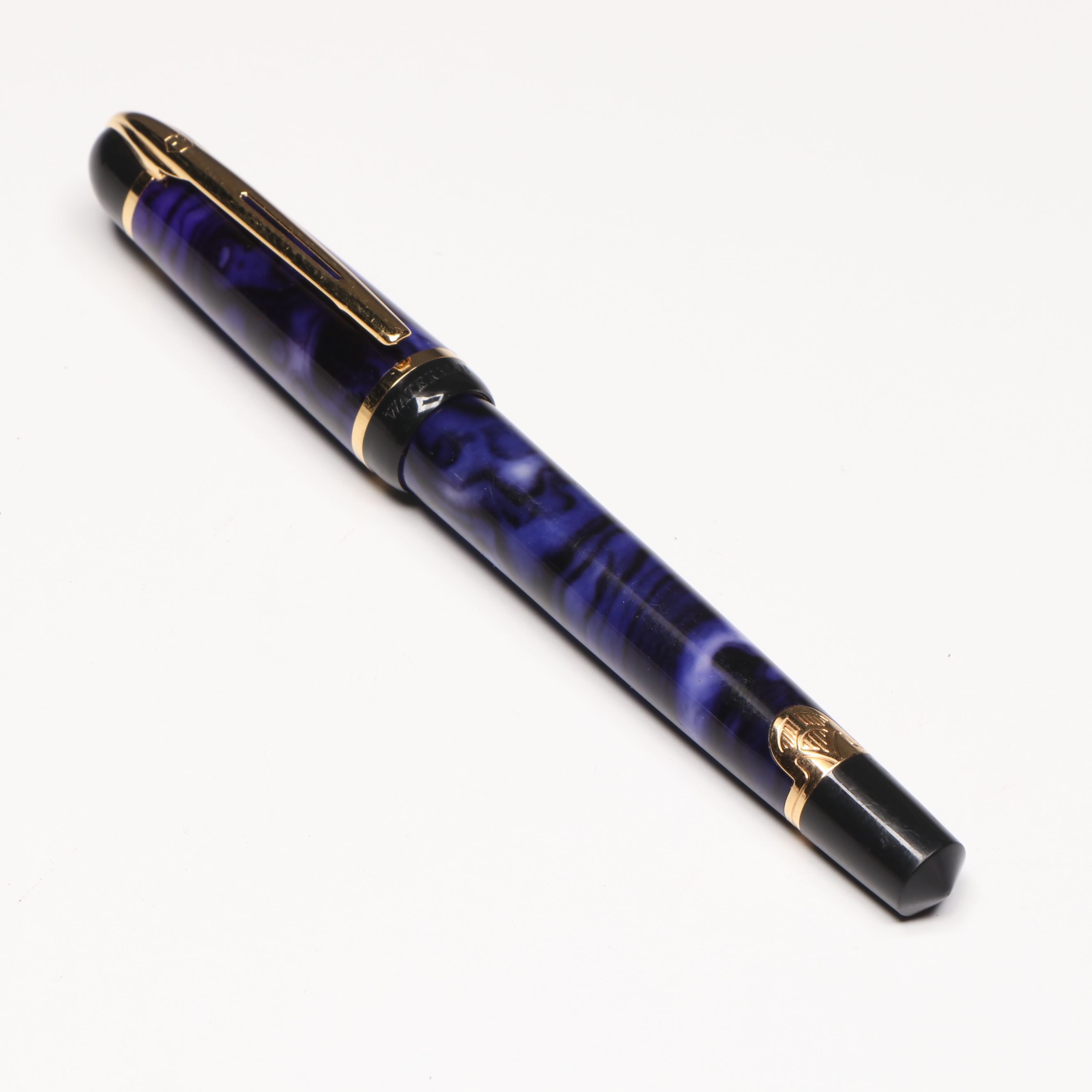 Waterman "Phileas" Blue Marbled Resin Fountain Pen