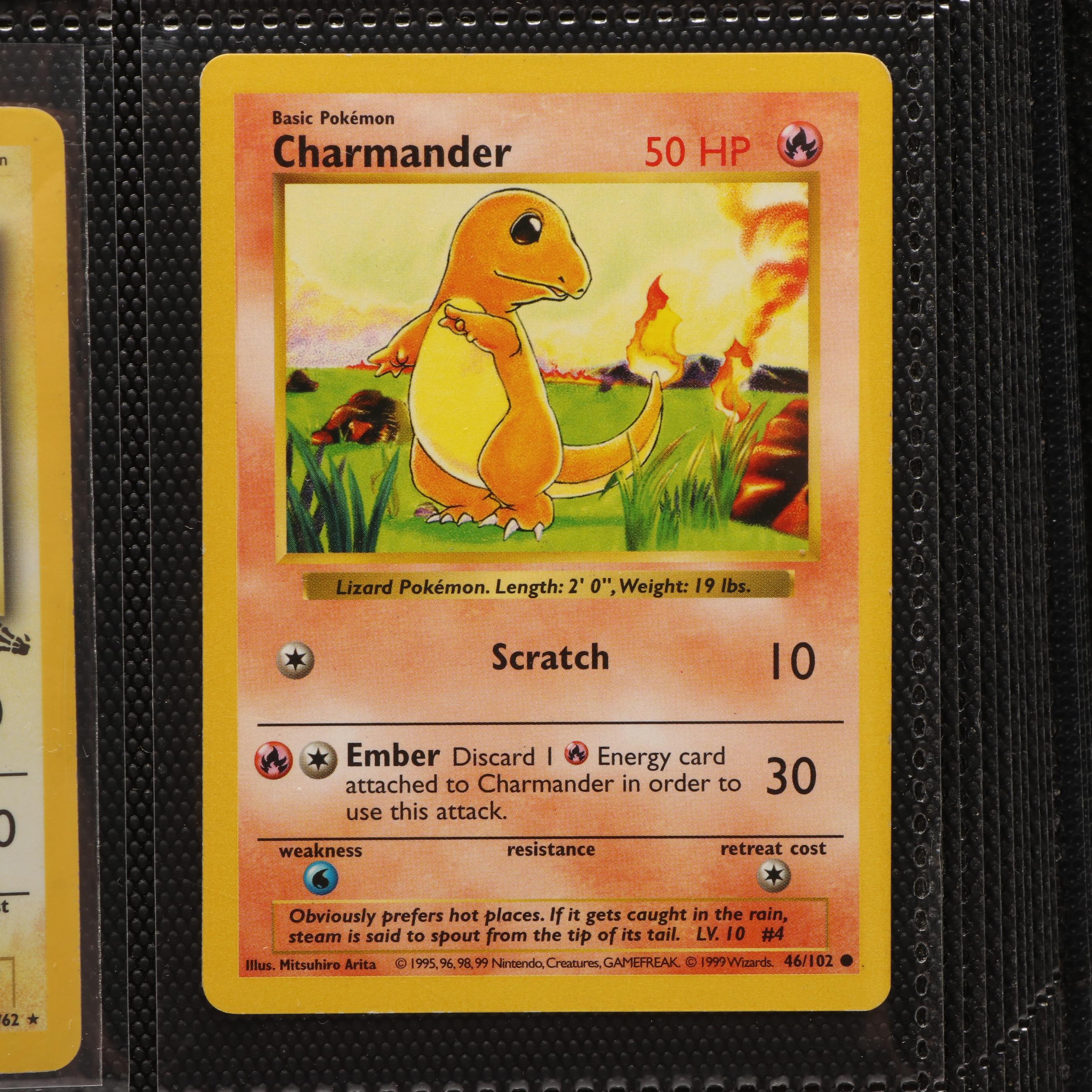 Pokémon Trading Cards in Album and Storage Boxes Including Charizard and More