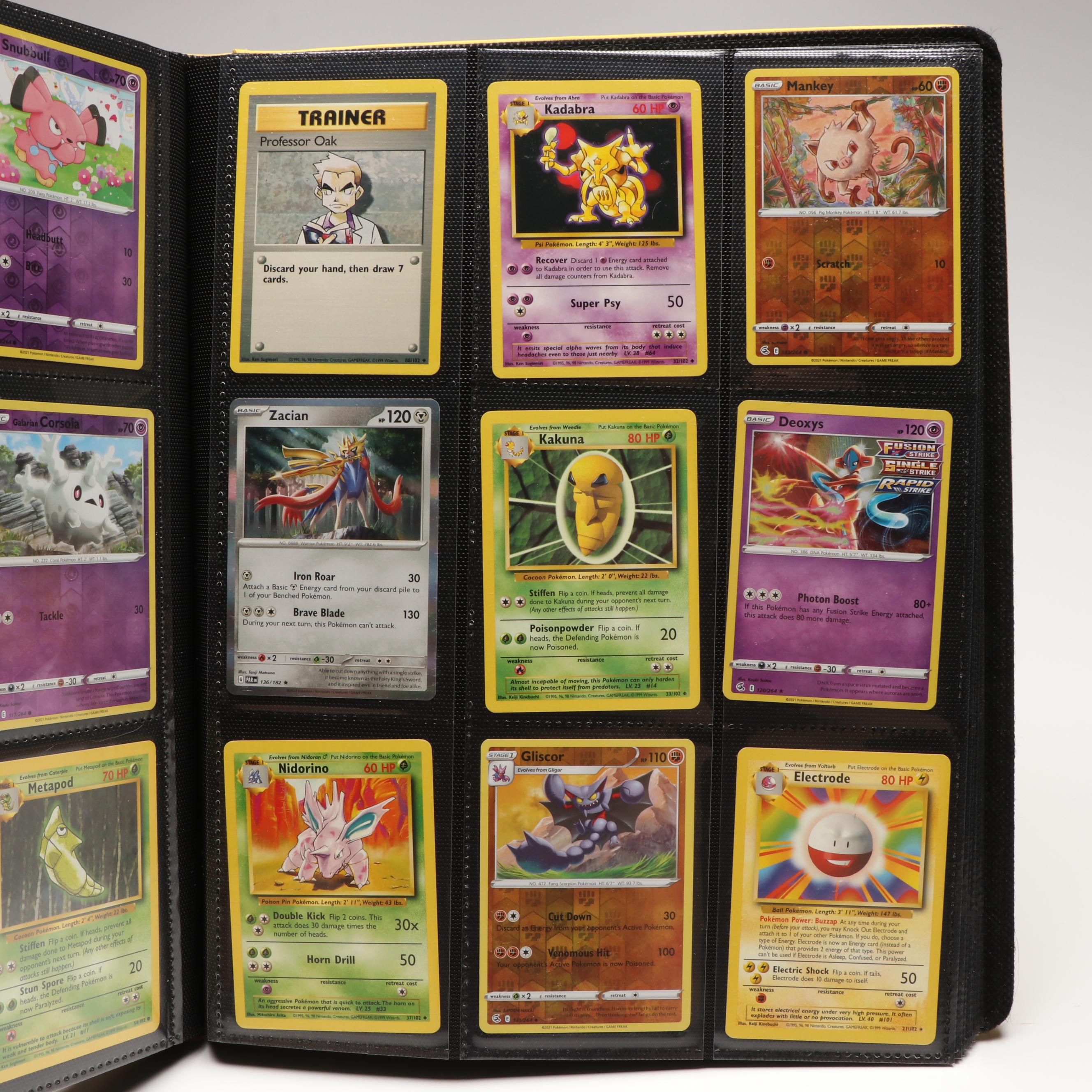 Pokémon Trading Cards in Album and Storage Boxes Including Charizard and More