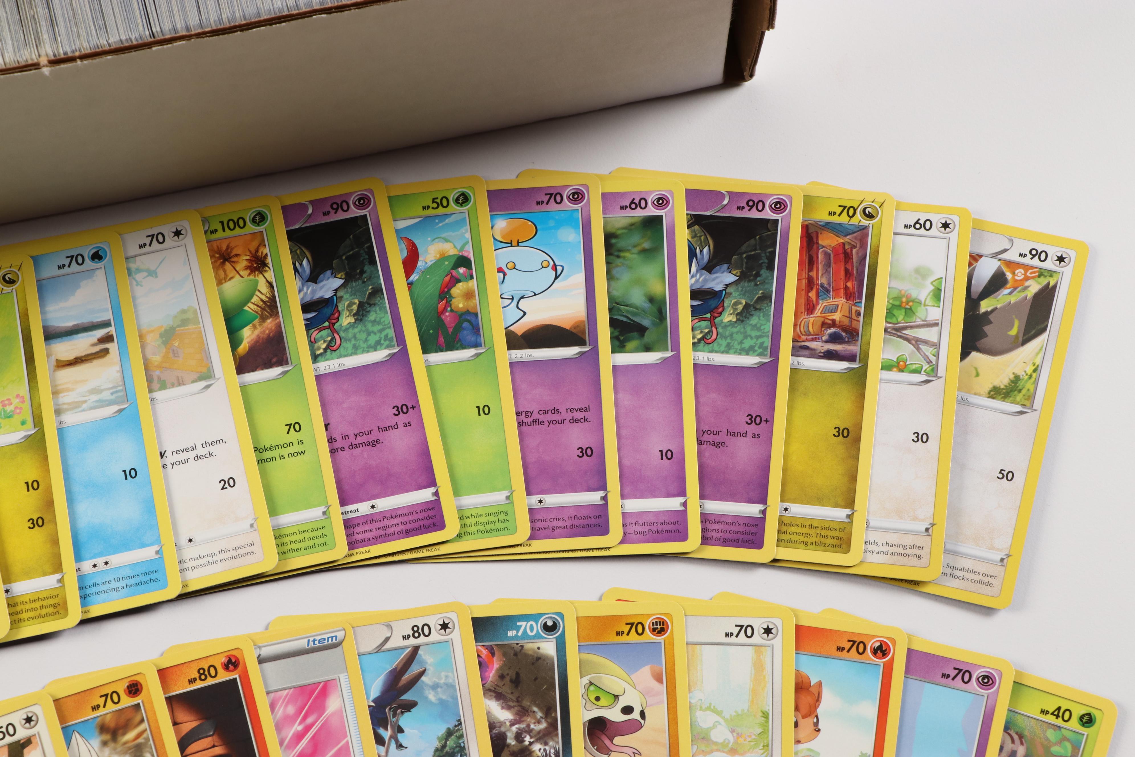Pokémon Trading Cards in Album and Storage Boxes Including Charizard and More
