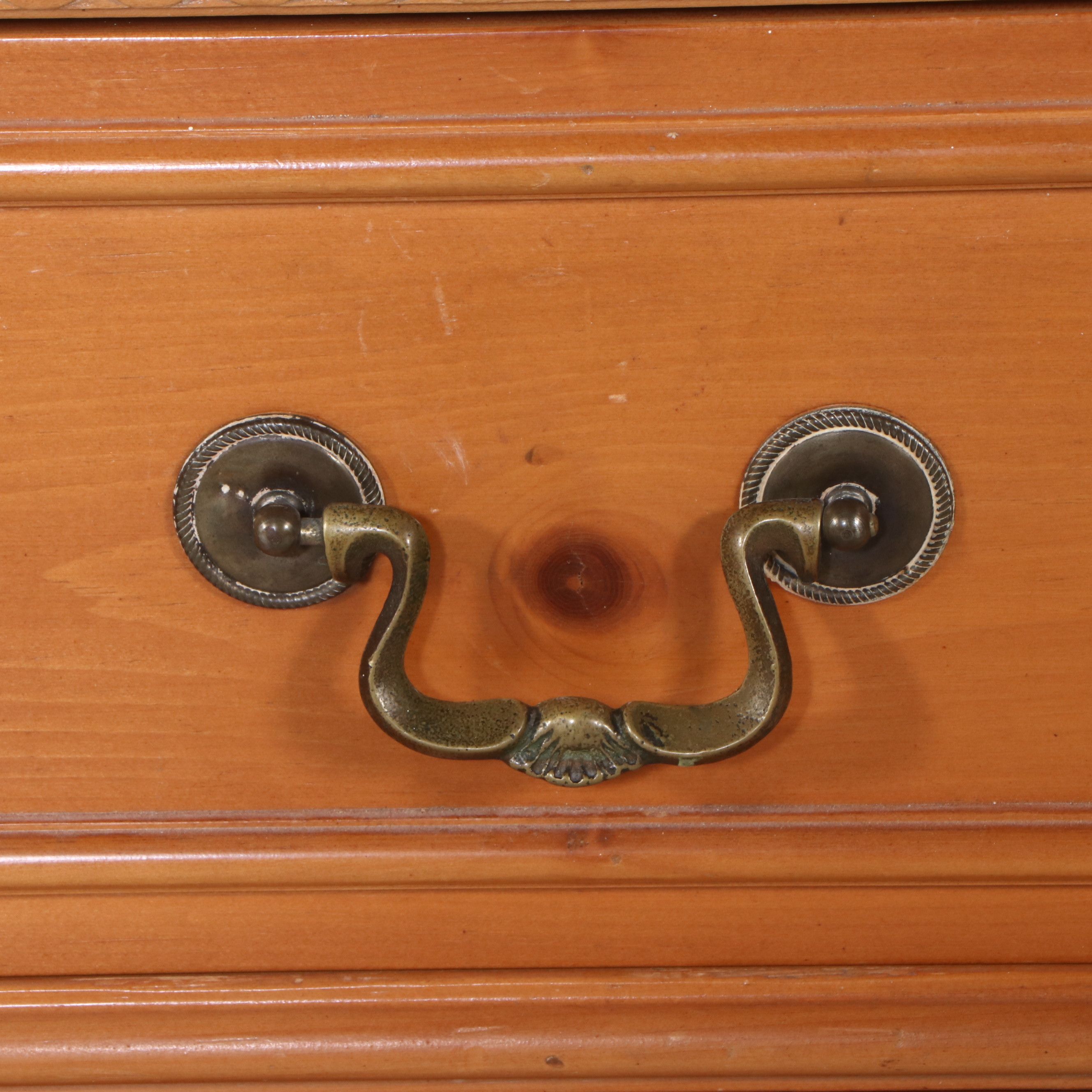 Georgian Style Pine Breakfront Secretary Bookcase, Mid to Late 20th Century