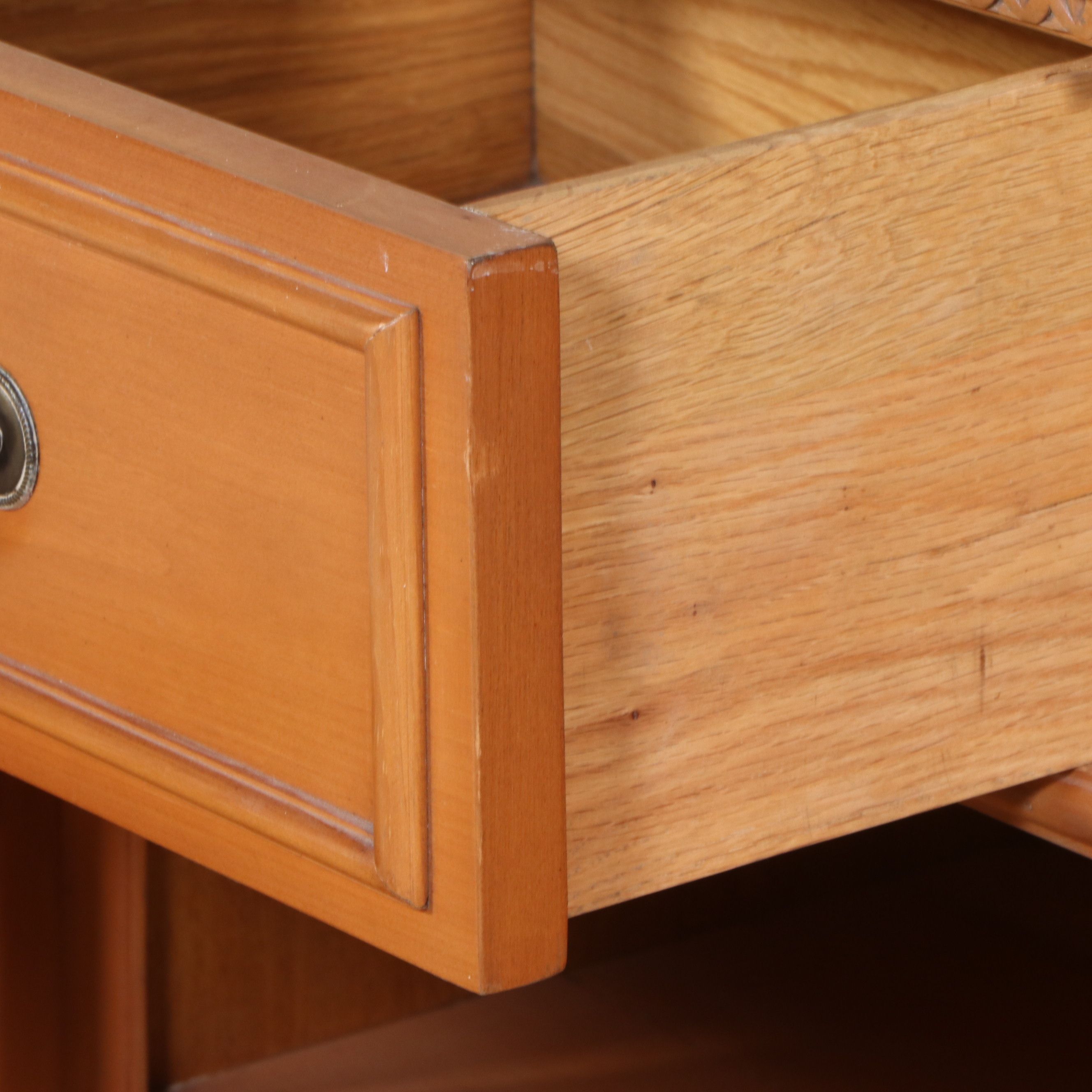 Georgian Style Pine Breakfront Secretary Bookcase, Mid to Late 20th Century