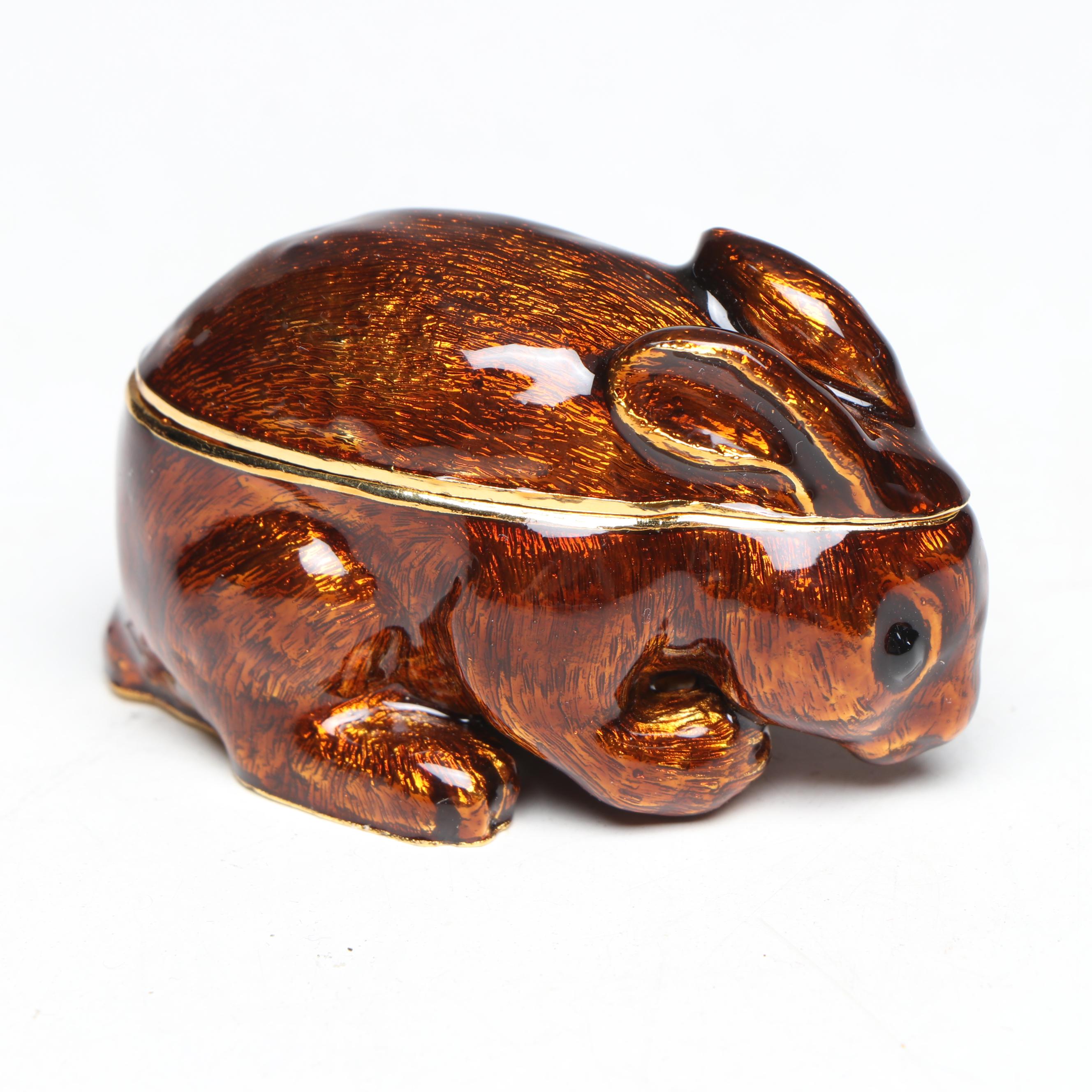 Edgar Berebi Limited Edition Little Bunny Box with Footed Aluminum Swirl Box