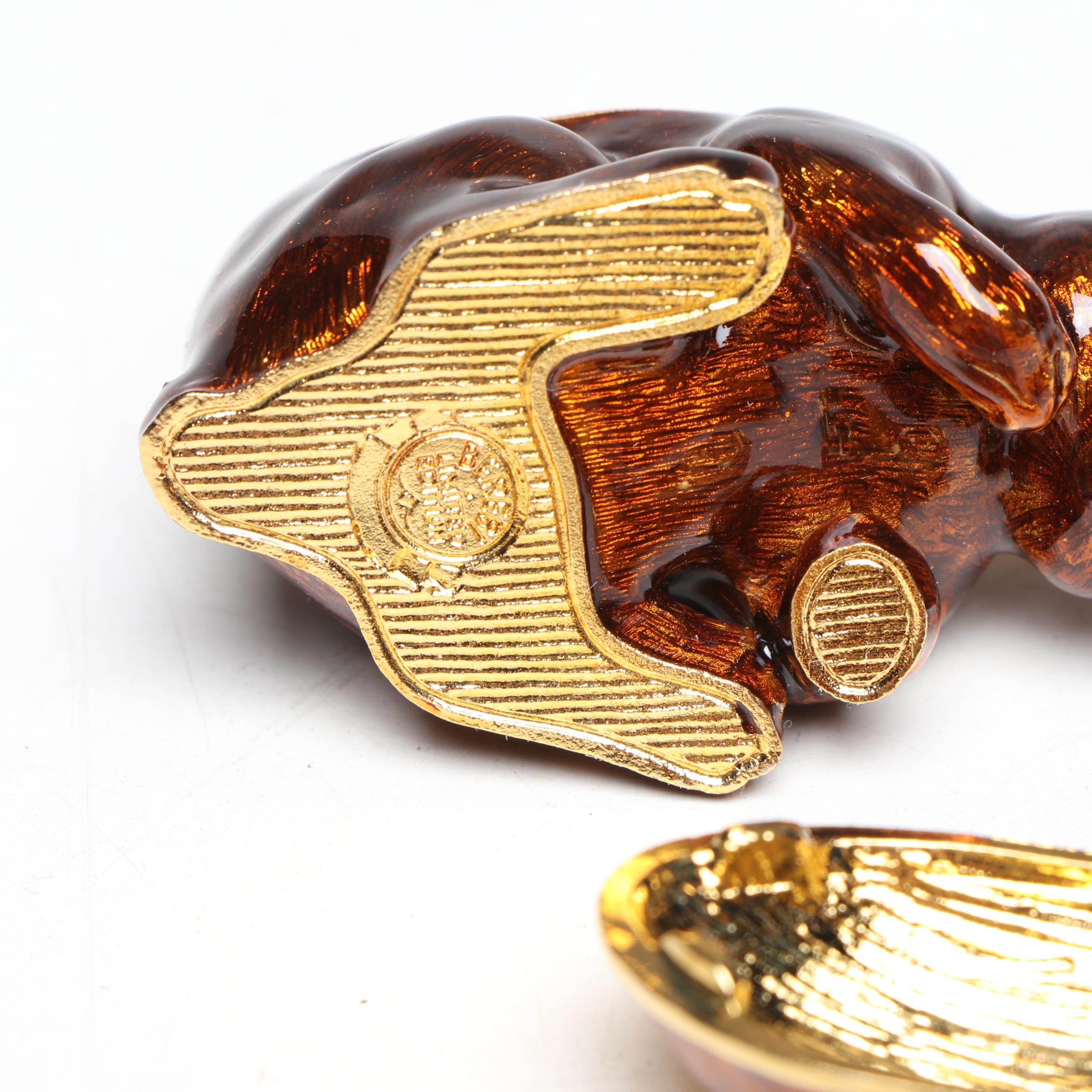 Edgar Berebi Limited Edition Little Bunny Box with Footed Aluminum Swirl Box