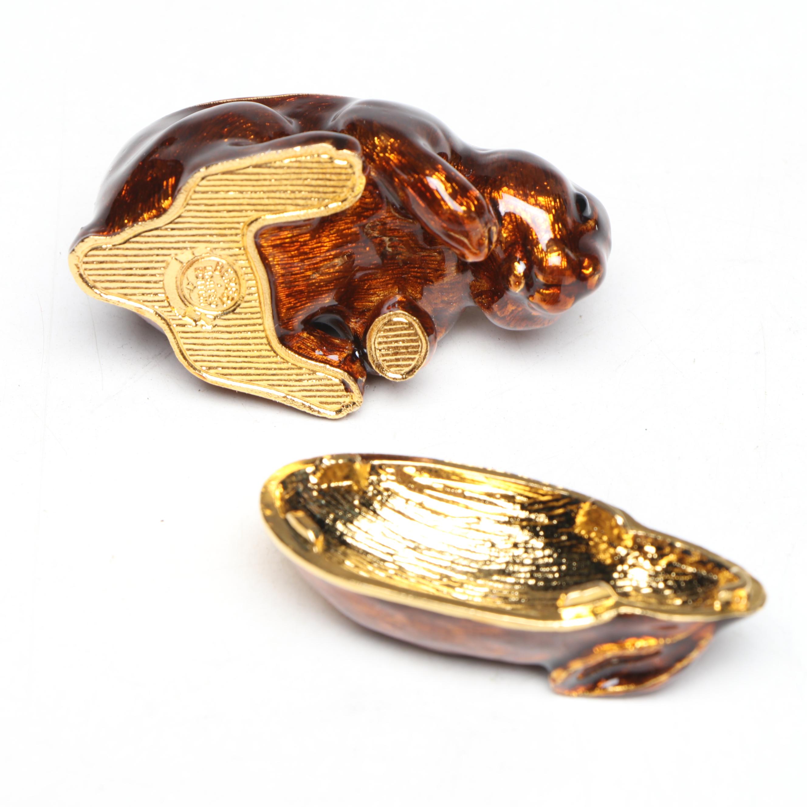 Edgar Berebi Limited Edition Little Bunny Box with Footed Aluminum Swirl Box