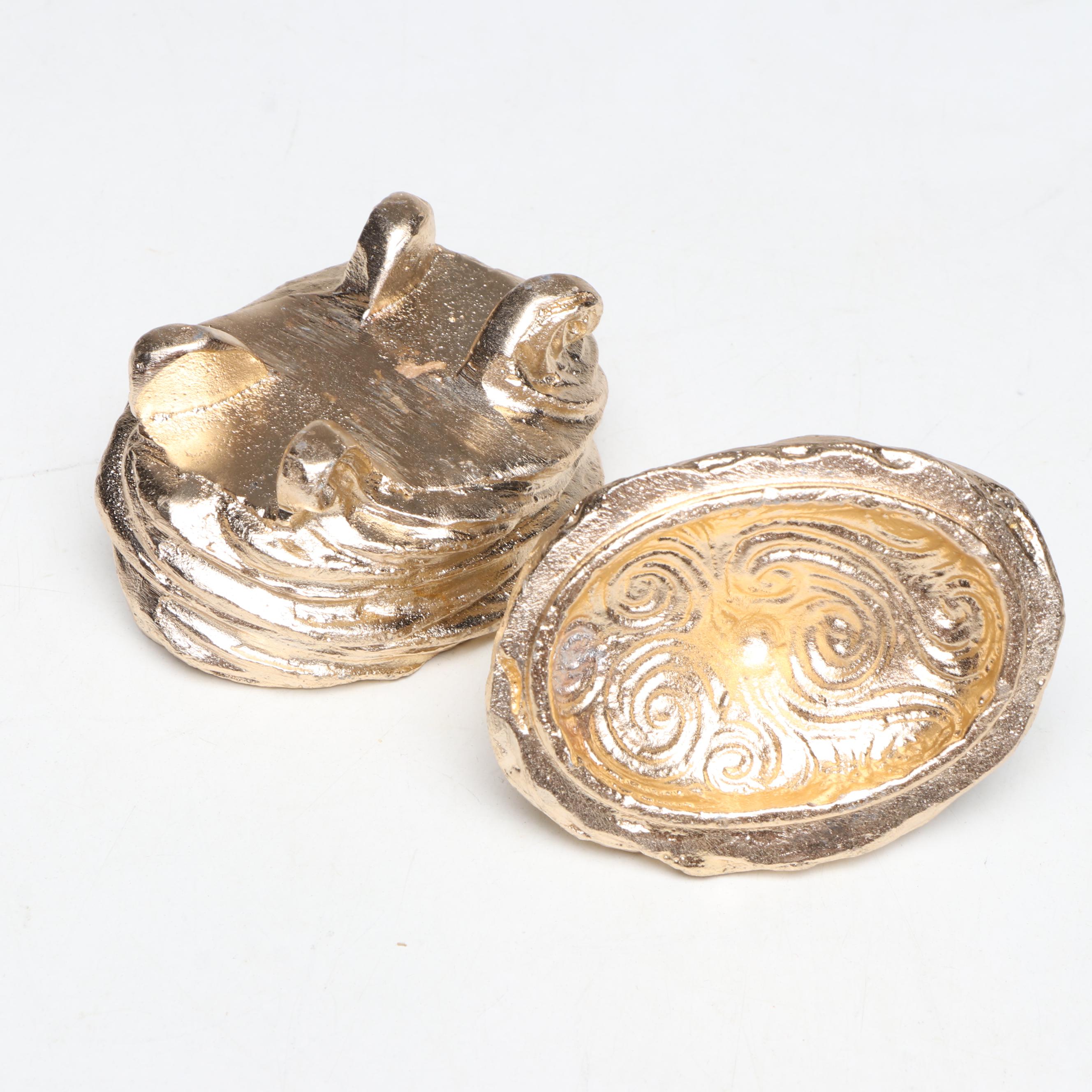 Edgar Berebi Limited Edition Little Bunny Box with Footed Aluminum Swirl Box