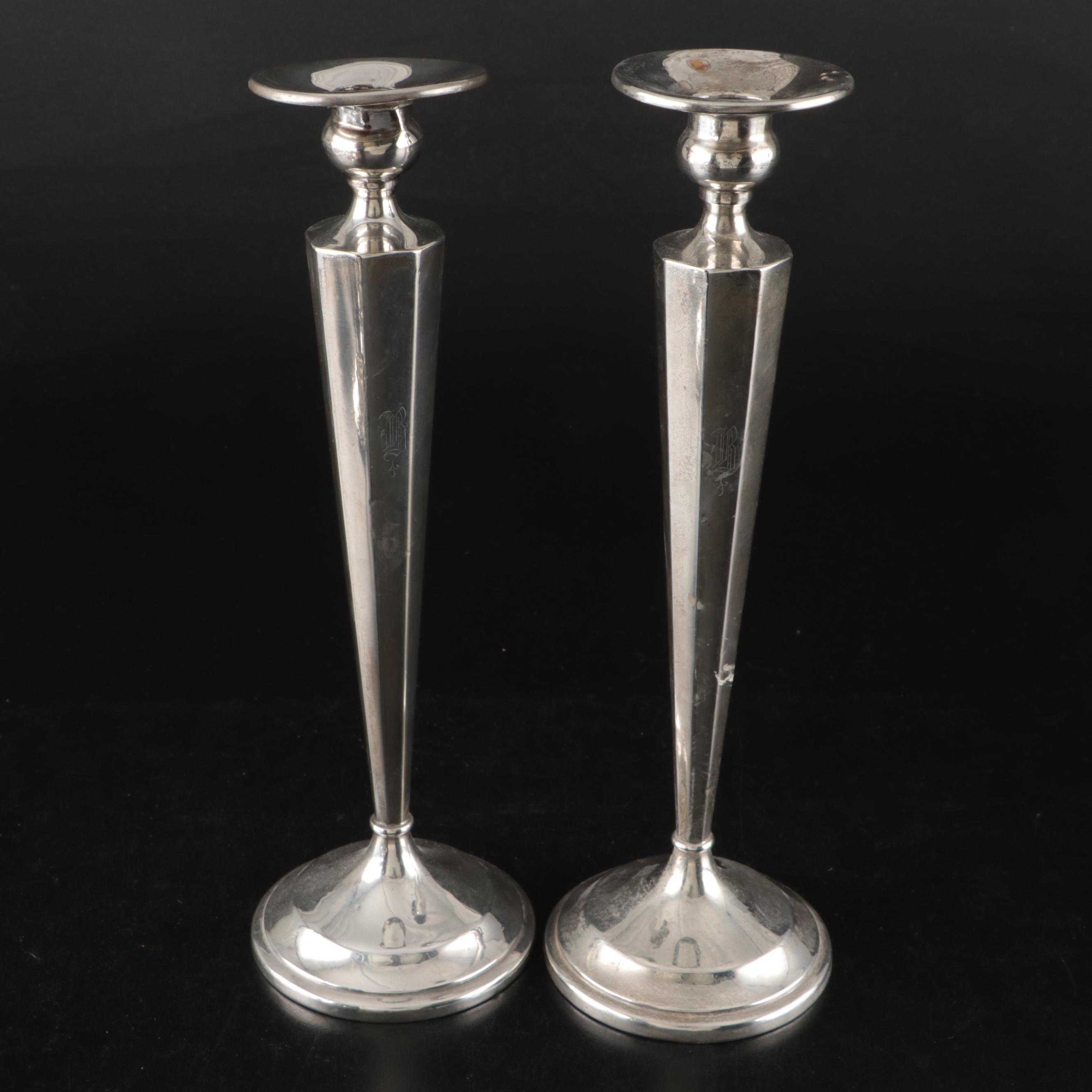 Richard M. Woods Weighted Sterling Candle Holders and More Sterling Décor