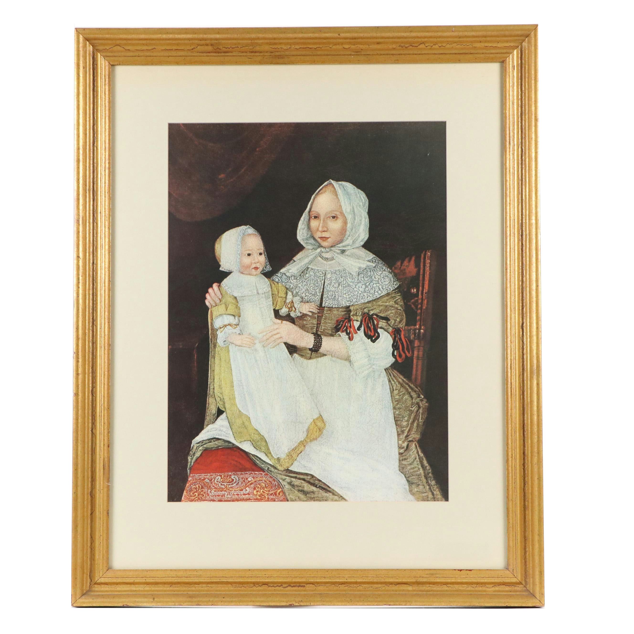 Portrait Offset Lithograph of Elizabeth Clarke Freake and Mary Freake
