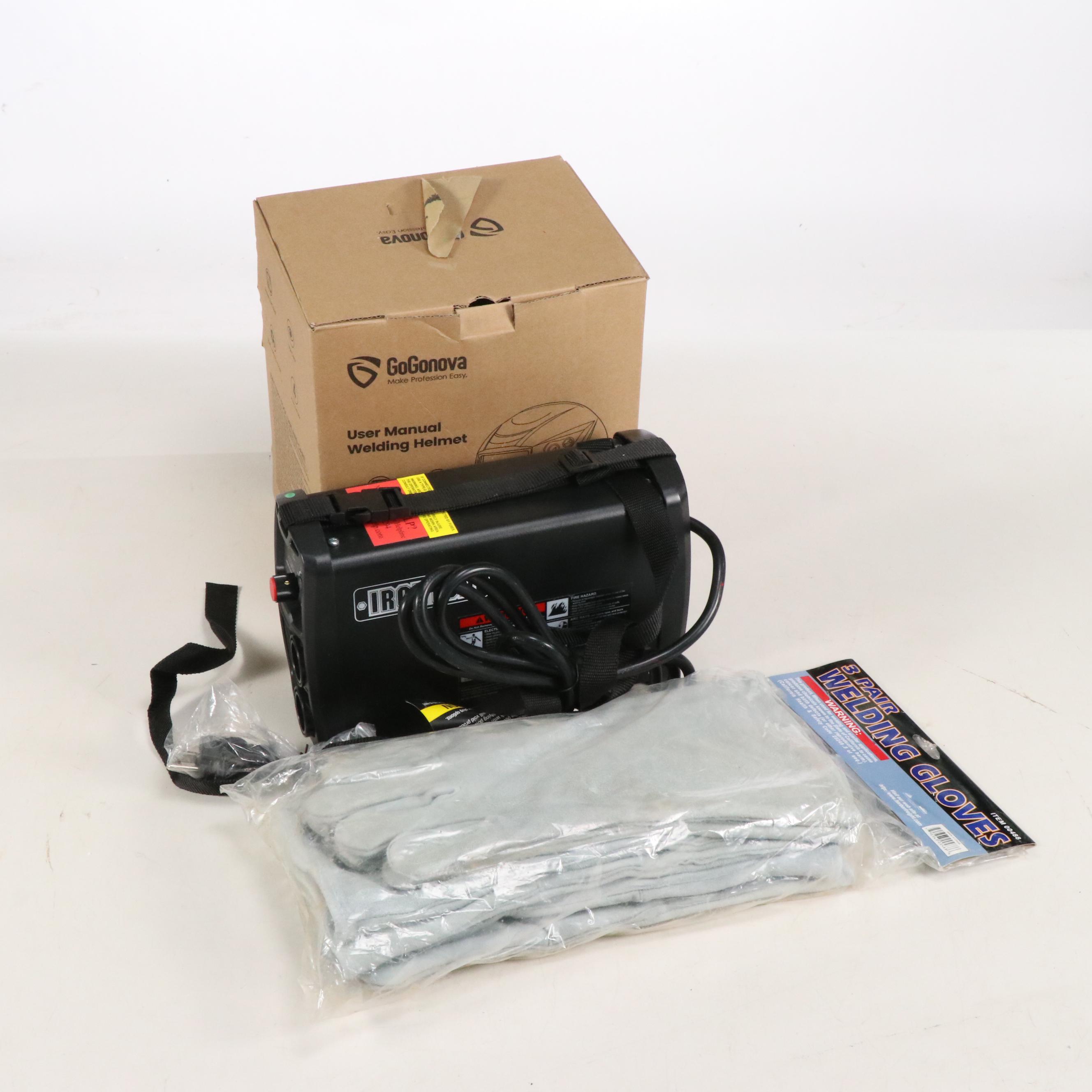 Ironton Stick/TIG ARC 80 Welder with Gloves and Helmet