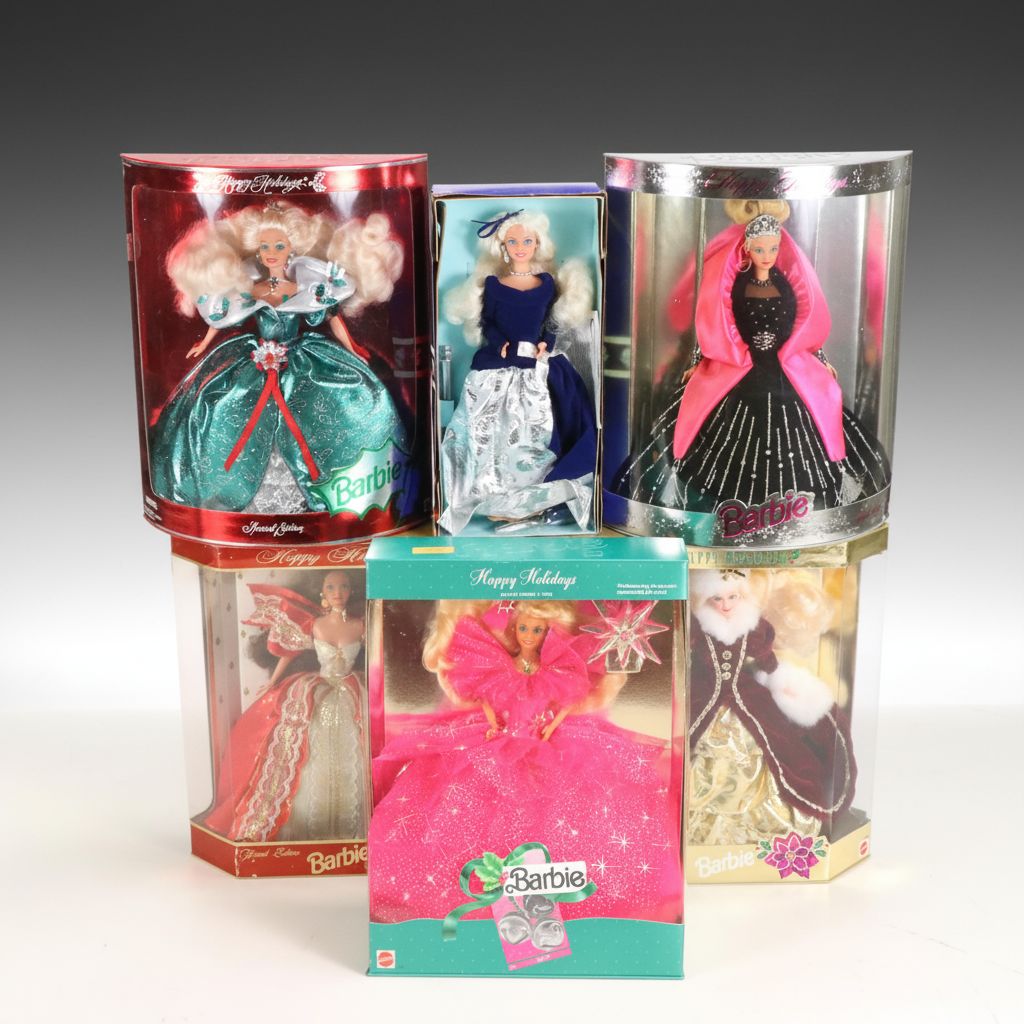 Barbie "Winter Velvet" with "Happy Holidays" Dolls