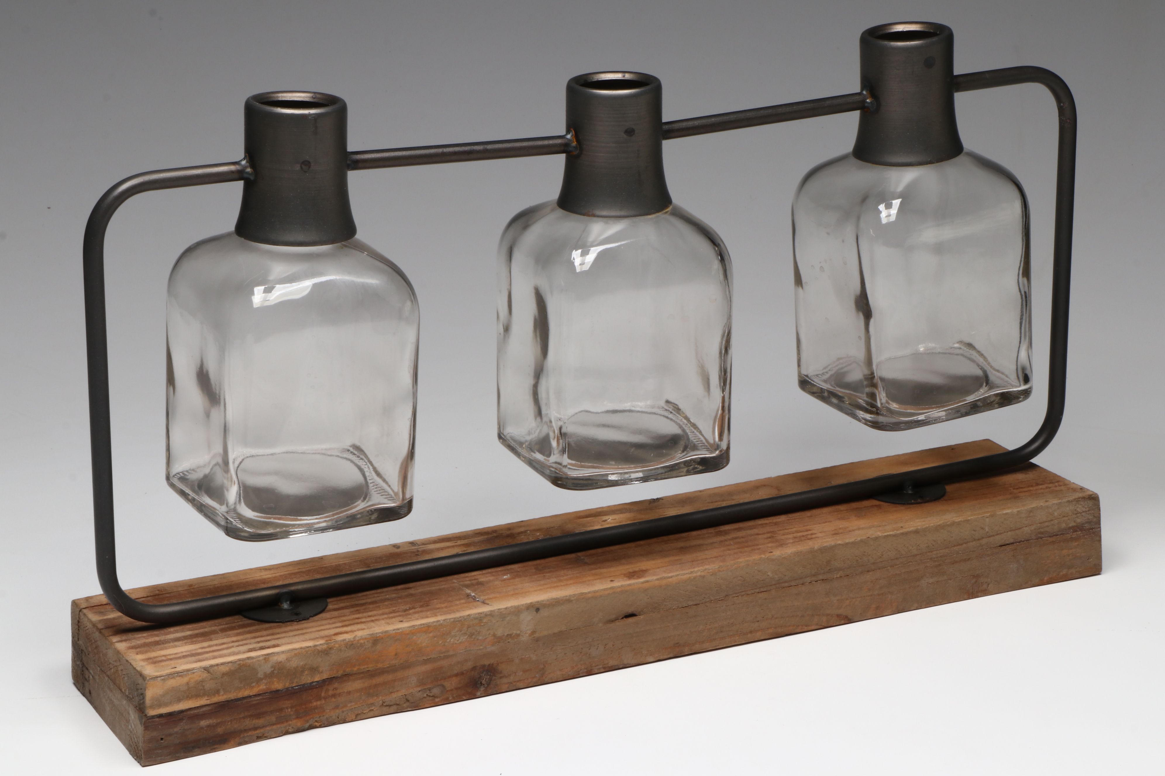 MacKenzie-Childs Wax Candles, Mounted Glass Vases, and Artificial Lily Bouquet